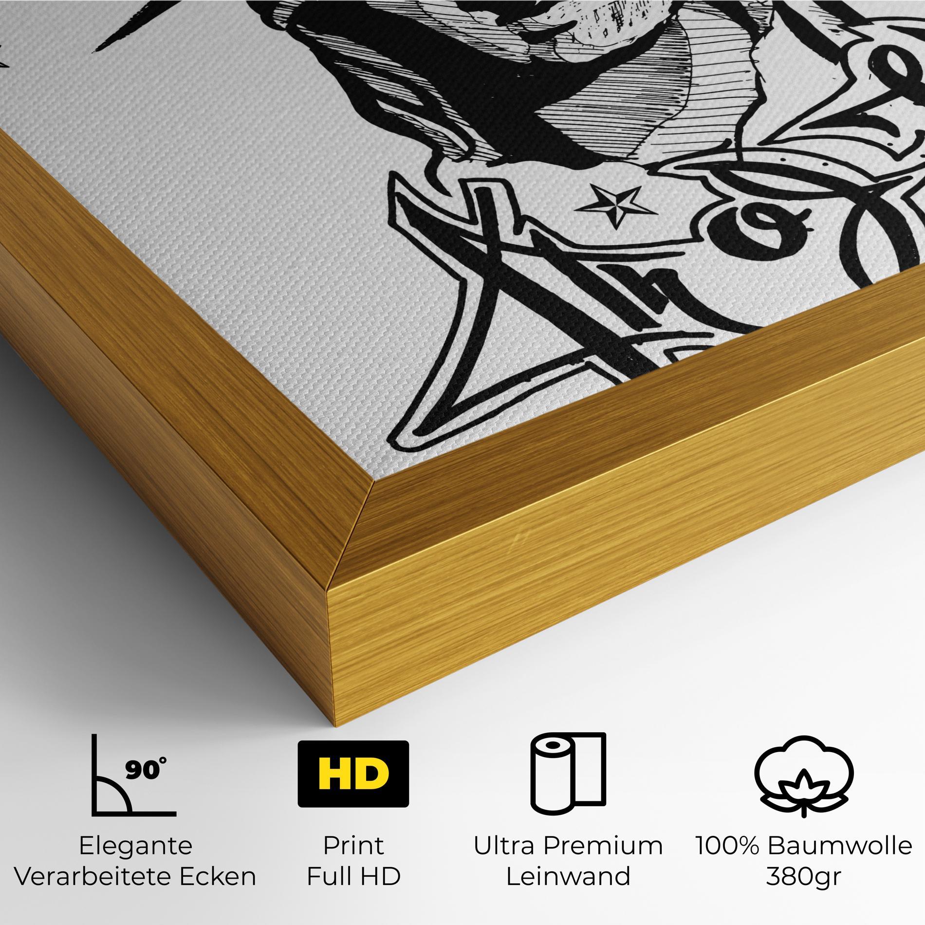 Leinwandbild Head Of Liberty Statue mockup 4