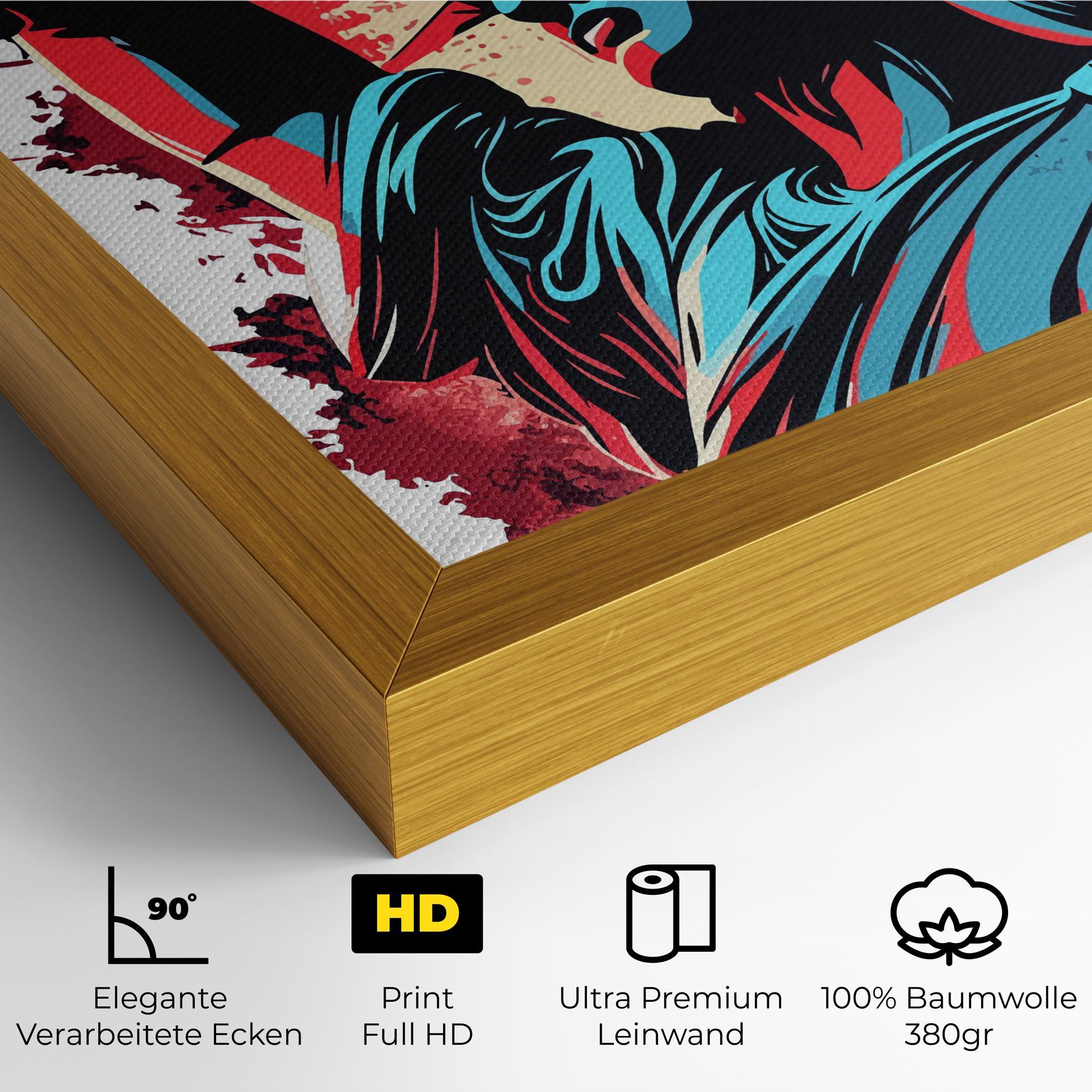 Leinwandbild Liberty Statue Art mockup 4