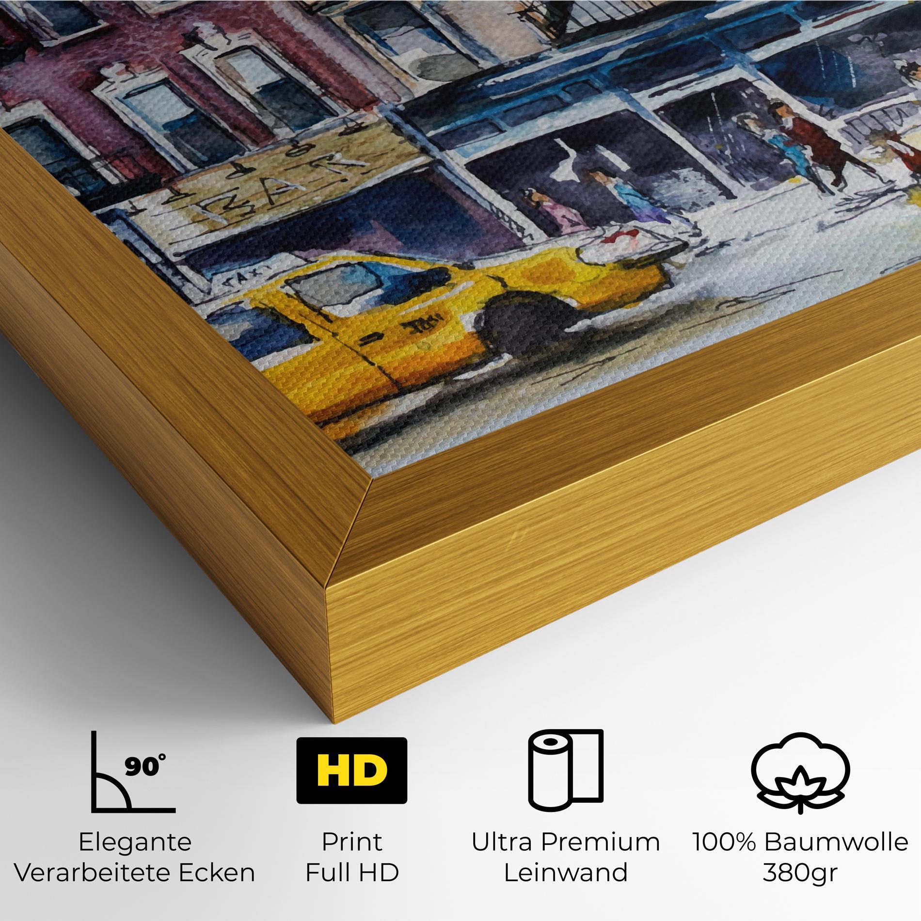 Leinwandbild Newyork Taxi mockup 4