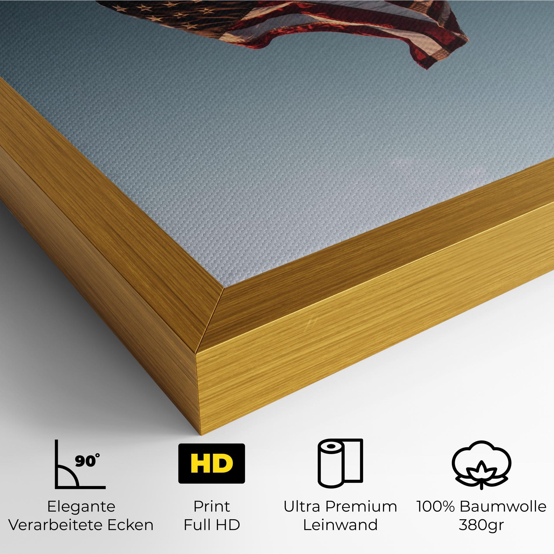 Leinwandbild Usa Flag mockup 4