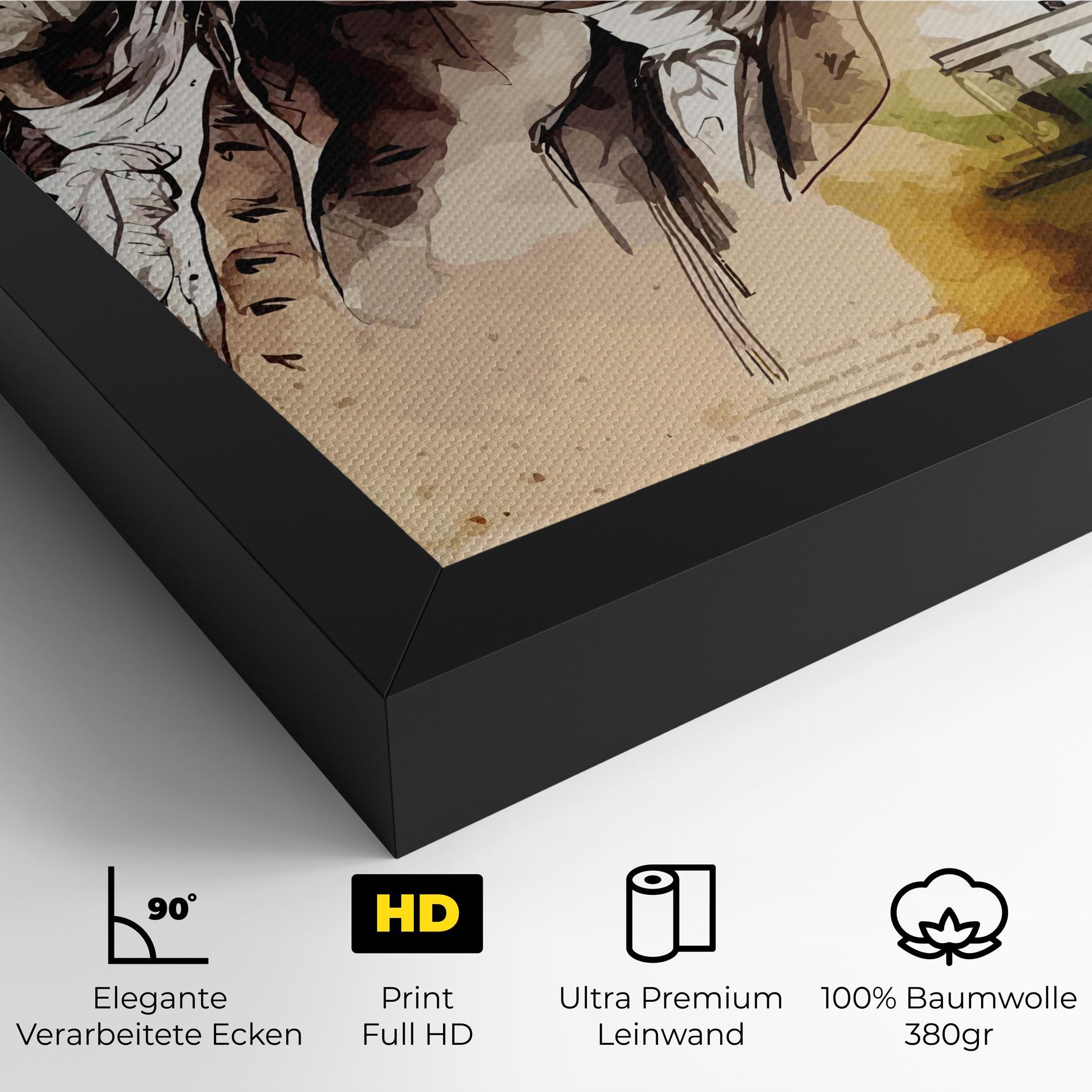 Leinwandbild American Art Flag mockup 4