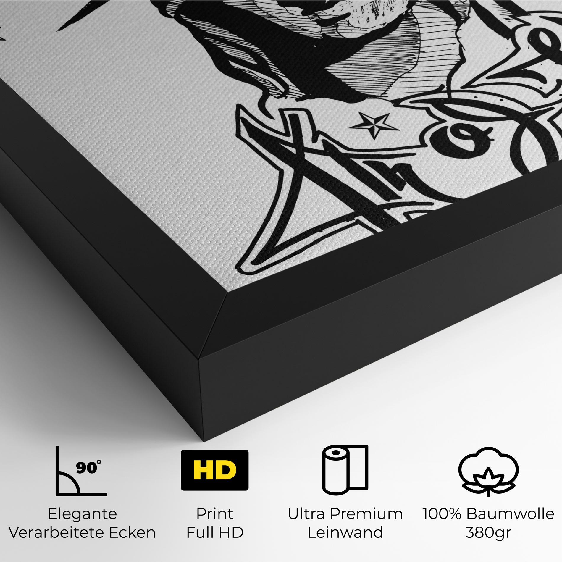 Leinwandbild Head Of Liberty Statue mockup 4