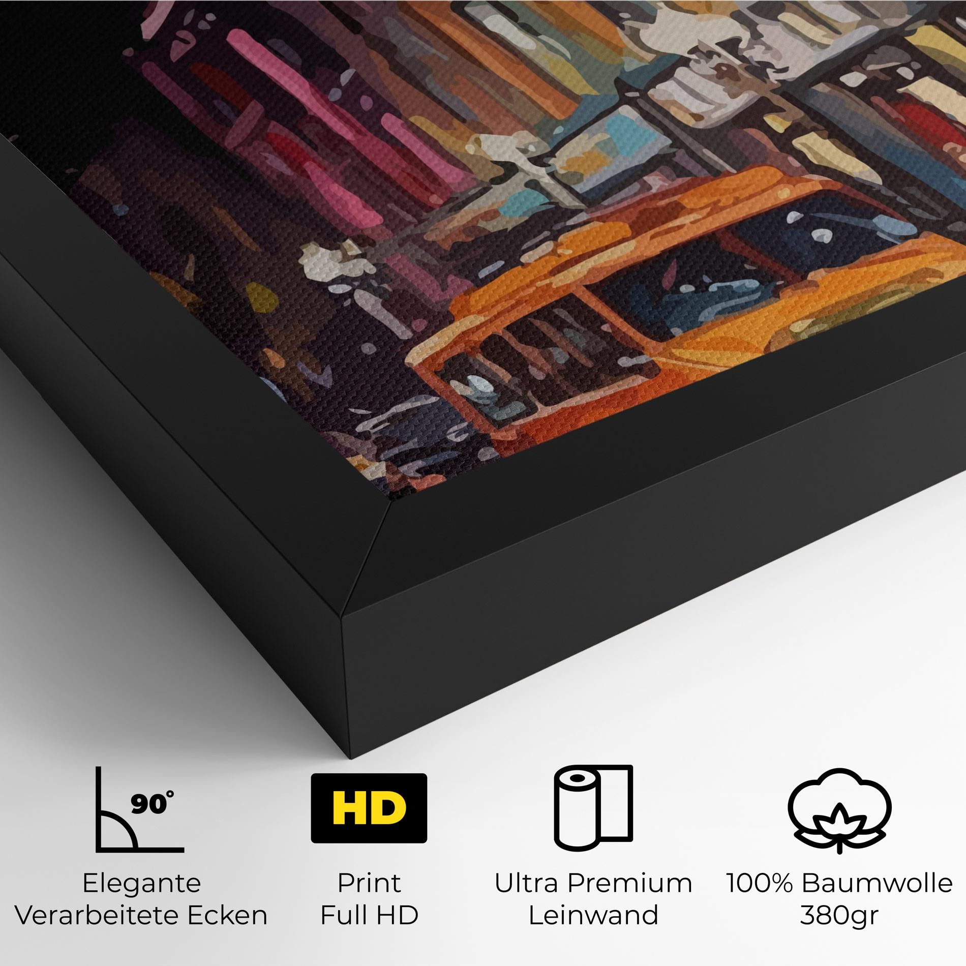 Yellow Car City Art mockup 4
