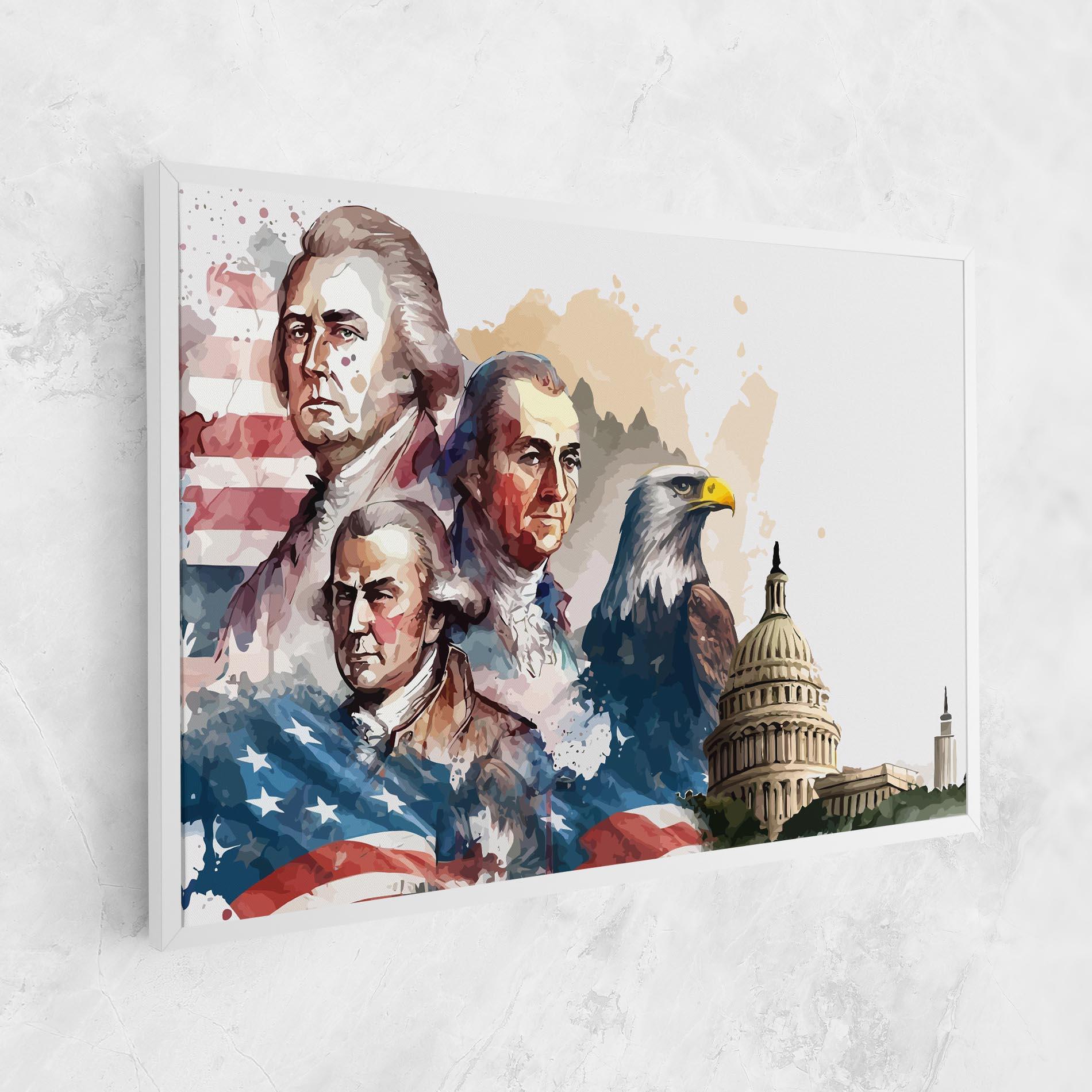 Leinwandbild American Flag Art mockup 1