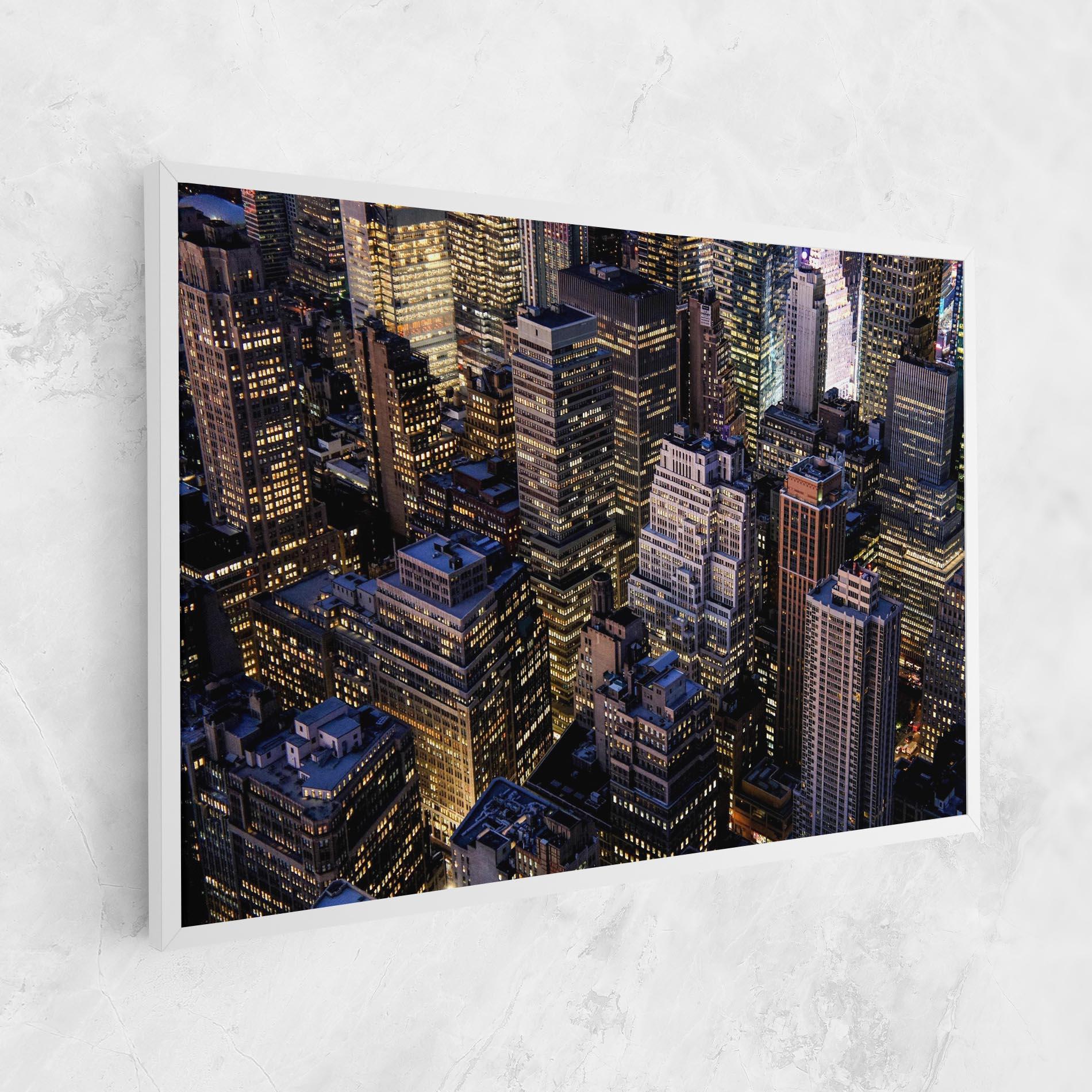Leinwandbild Blue Gold Skylines mockup 1