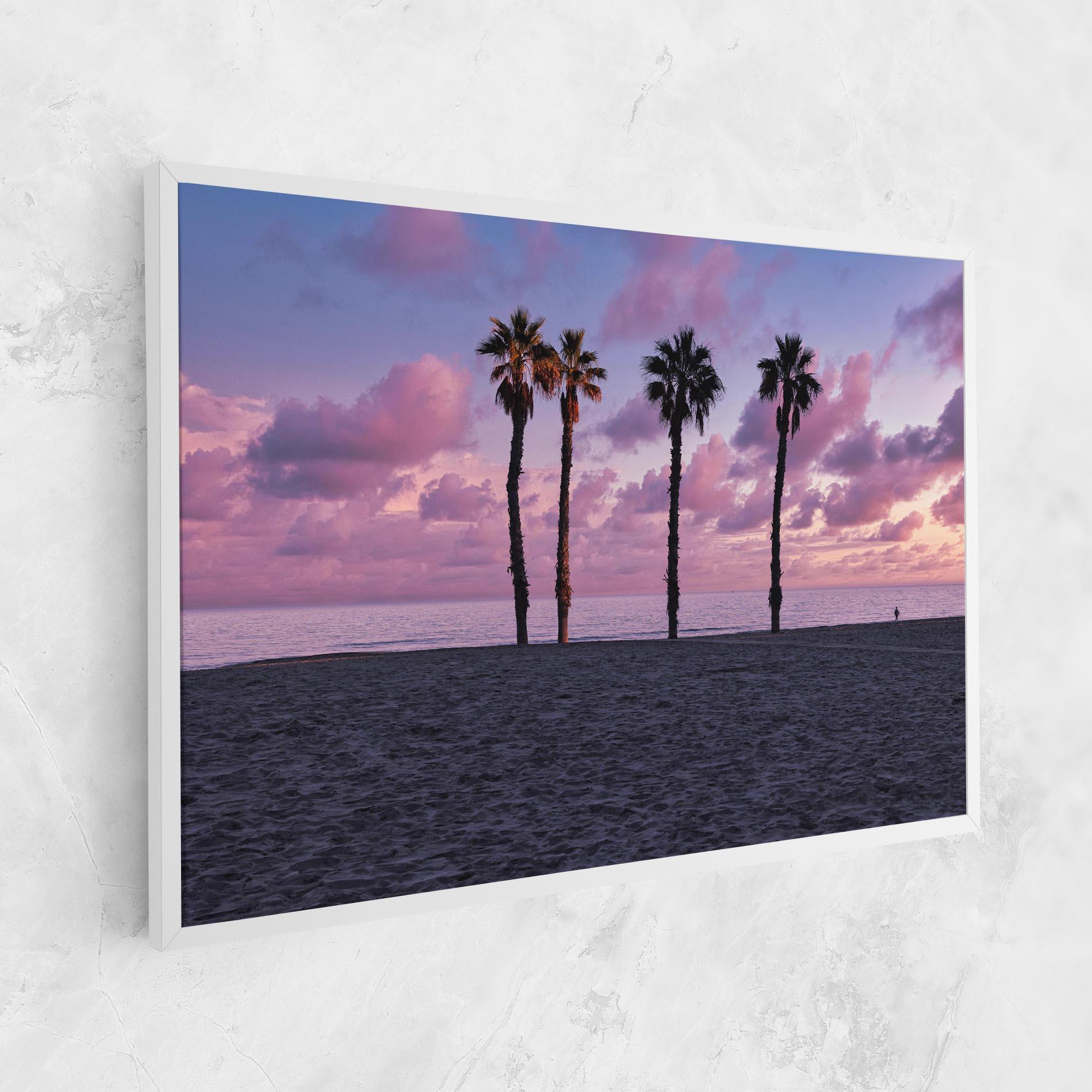 Leinwandbild Palm Trees Beach mockup 1