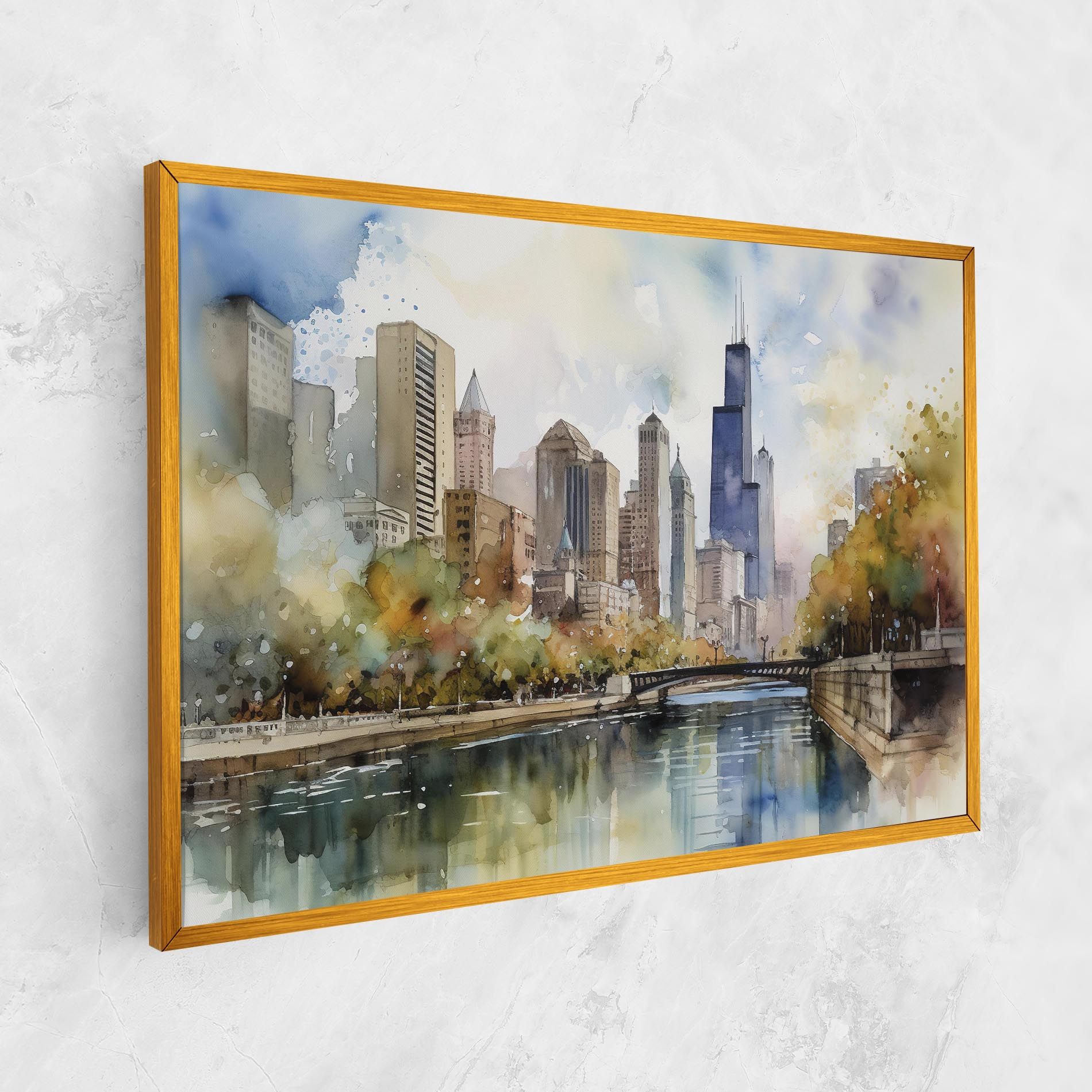 City Skyline Painting mockup 1