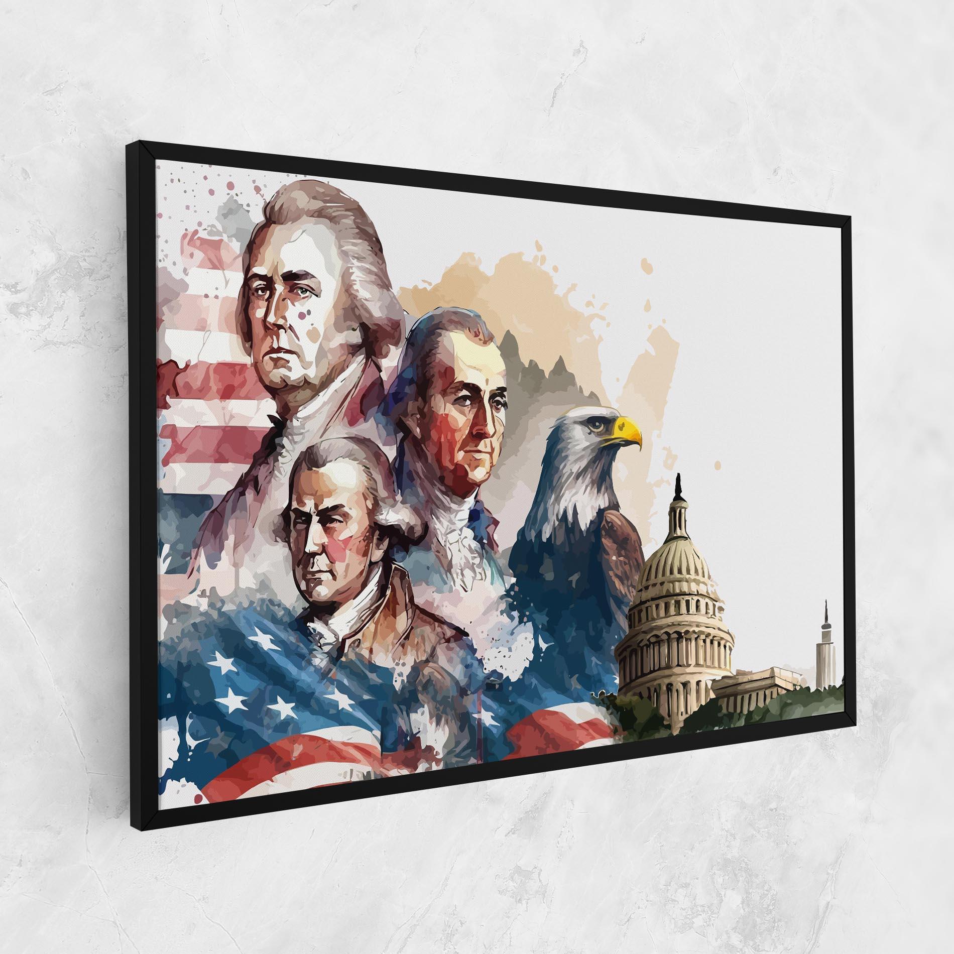 Leinwandbild American Flag Art mockup 1