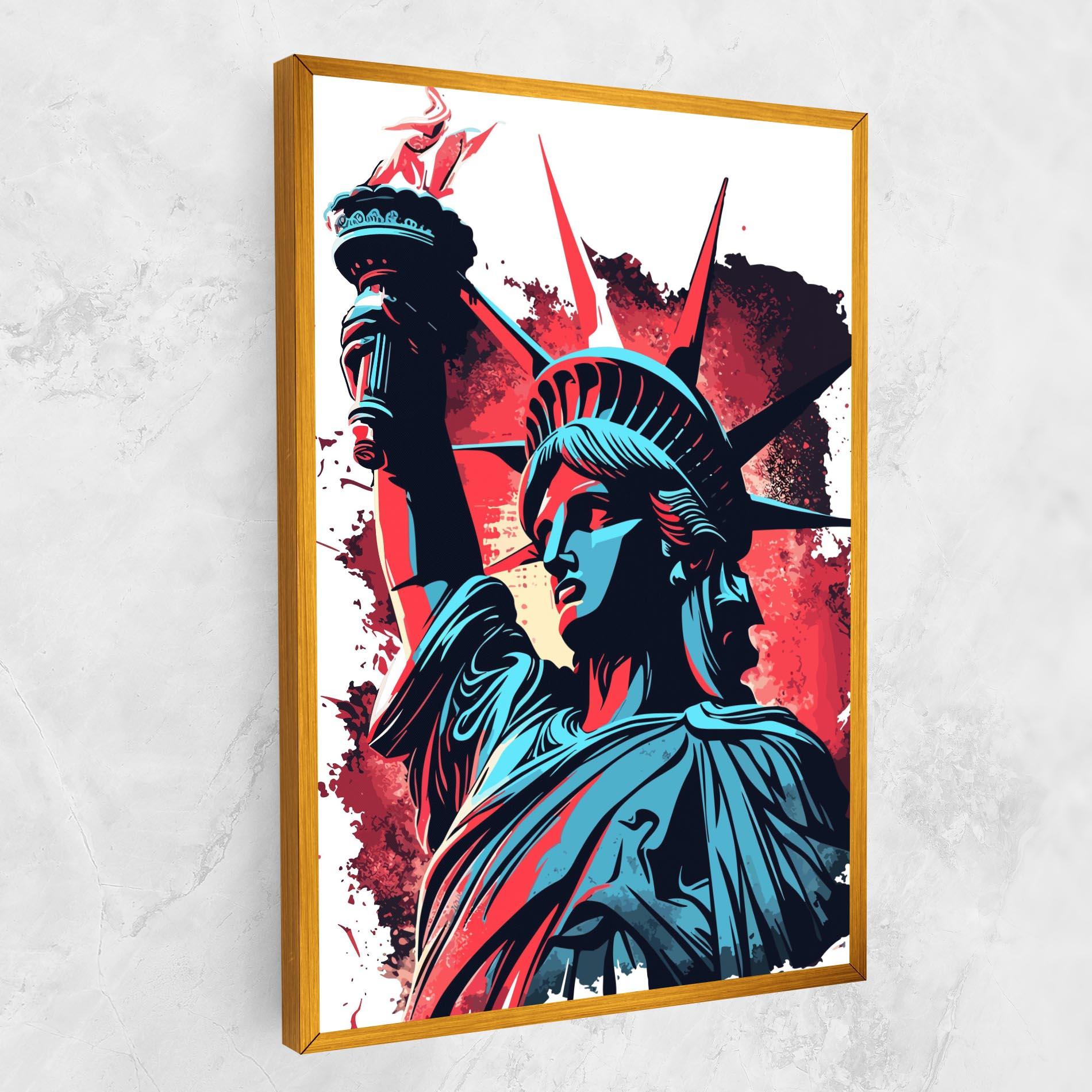 Leinwandbild Liberty Statue Art mockup 1