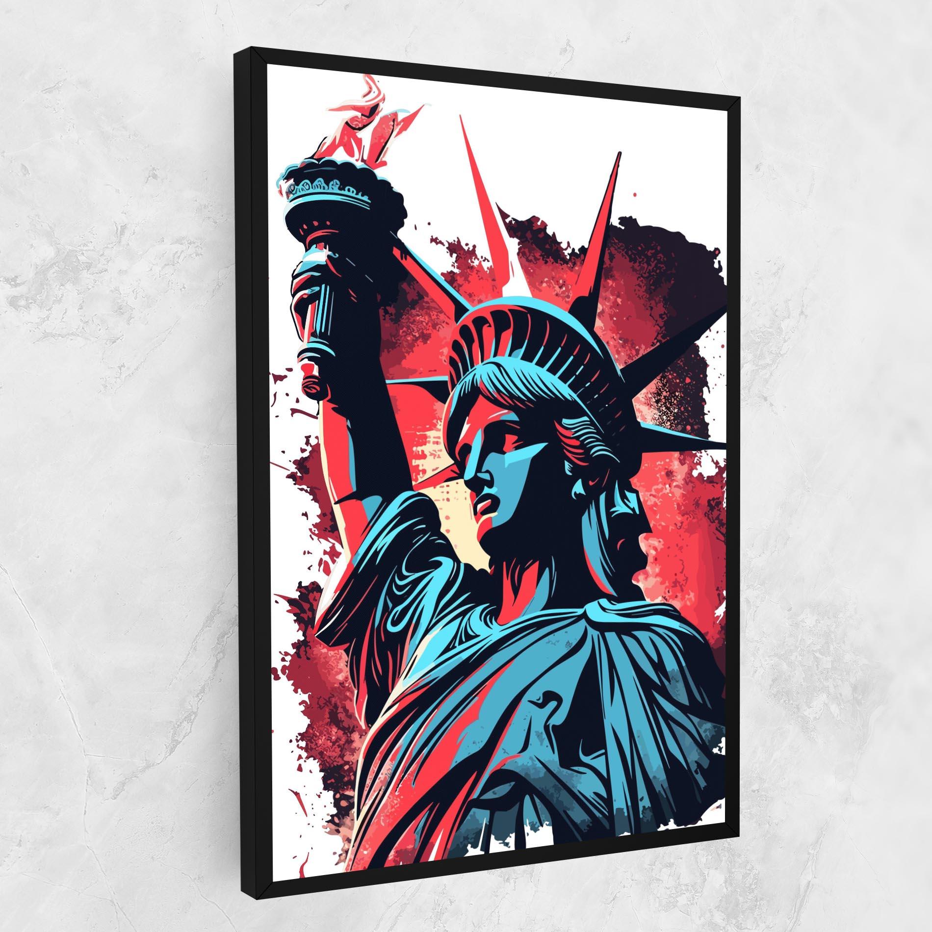 Leinwandbild Liberty Statue Art mockup 1