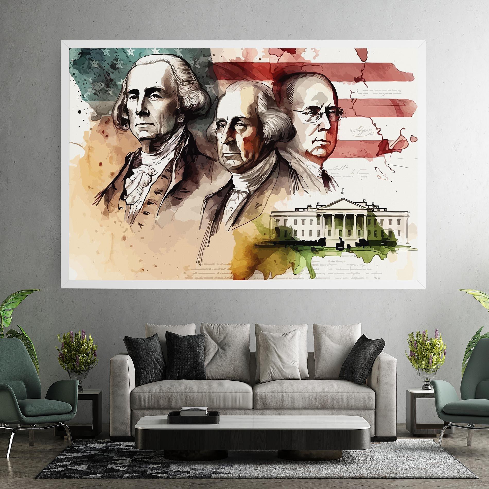 Leinwandbild American Art Flag mockup 7