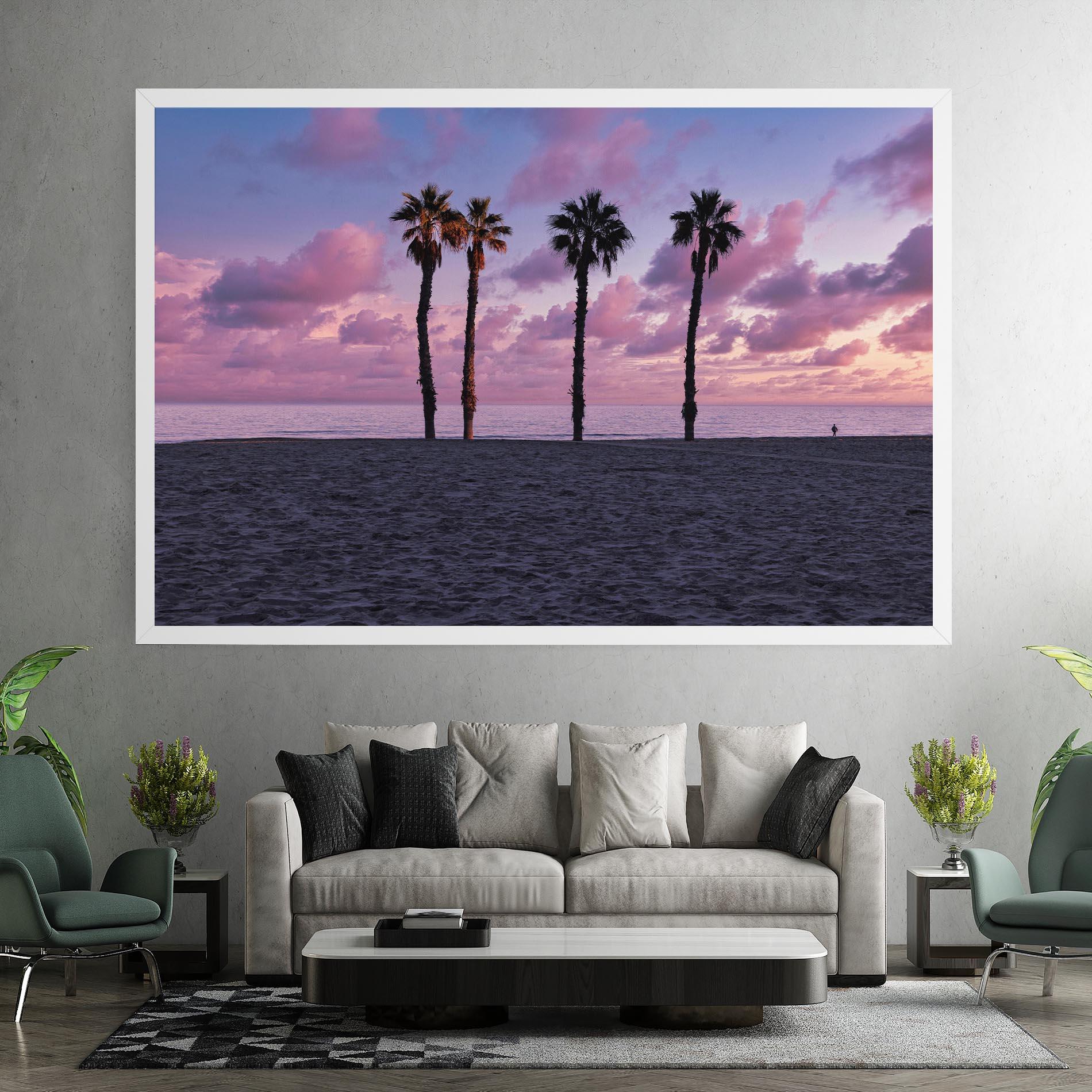 Leinwandbild Palm Trees Beach mockup 7