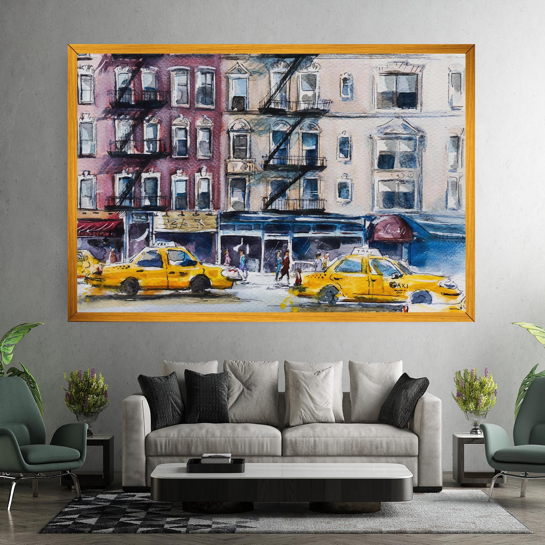 Leinwandbild Newyork Taxi mockup 7