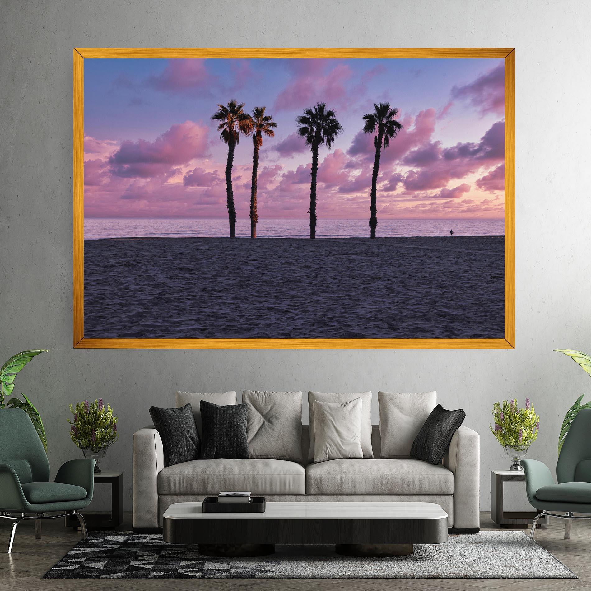 Leinwandbild Palm Trees Beach mockup 7
