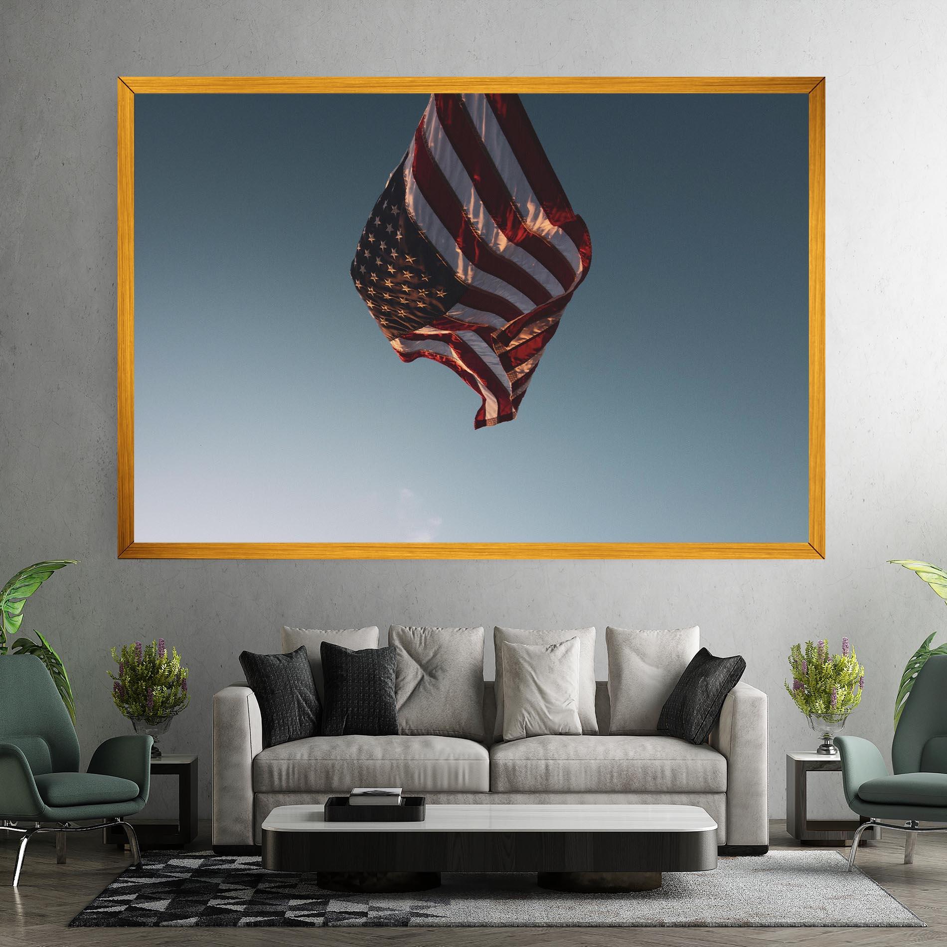 Leinwandbild Usa Flag mockup 7