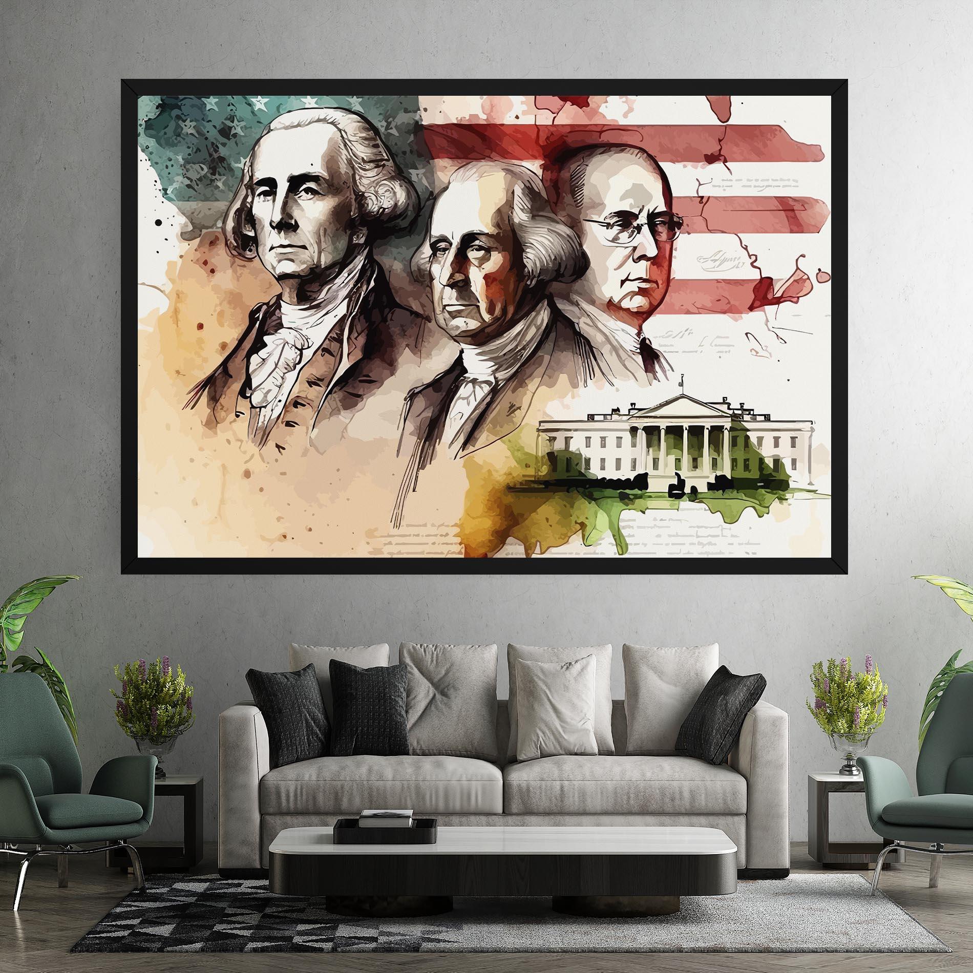 Leinwandbild American Art Flag mockup 7