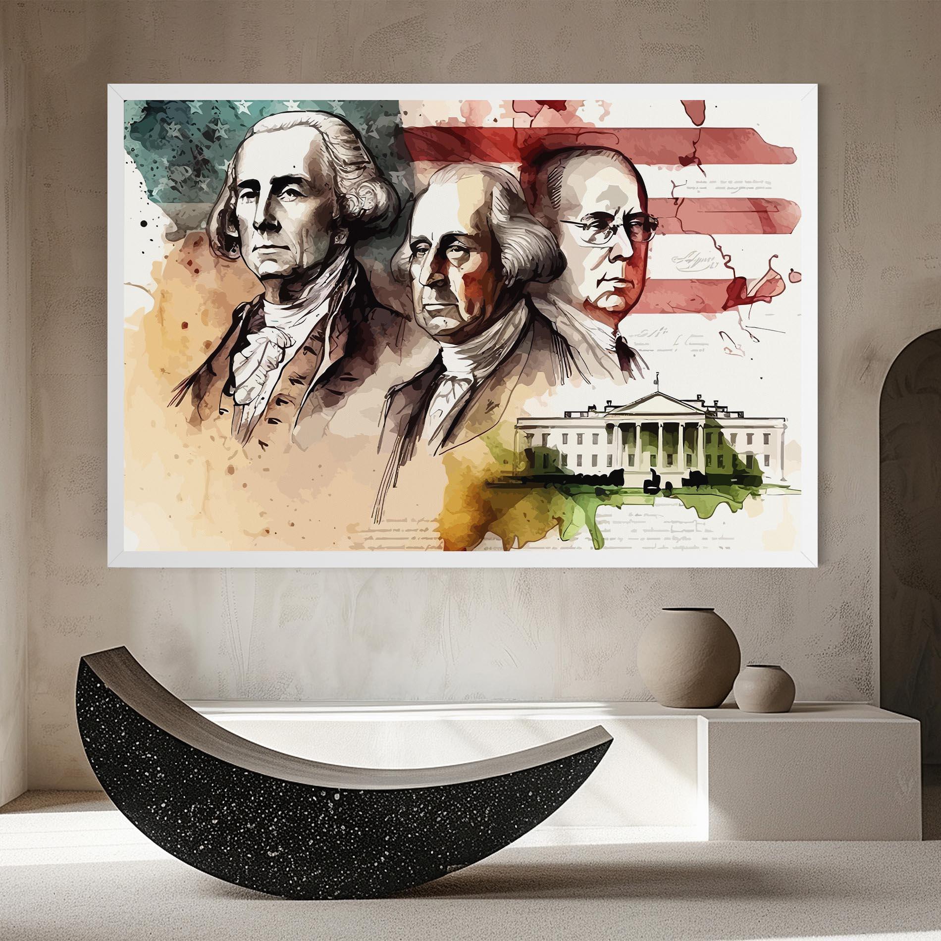 Leinwandbild American Art Flag mockup 8