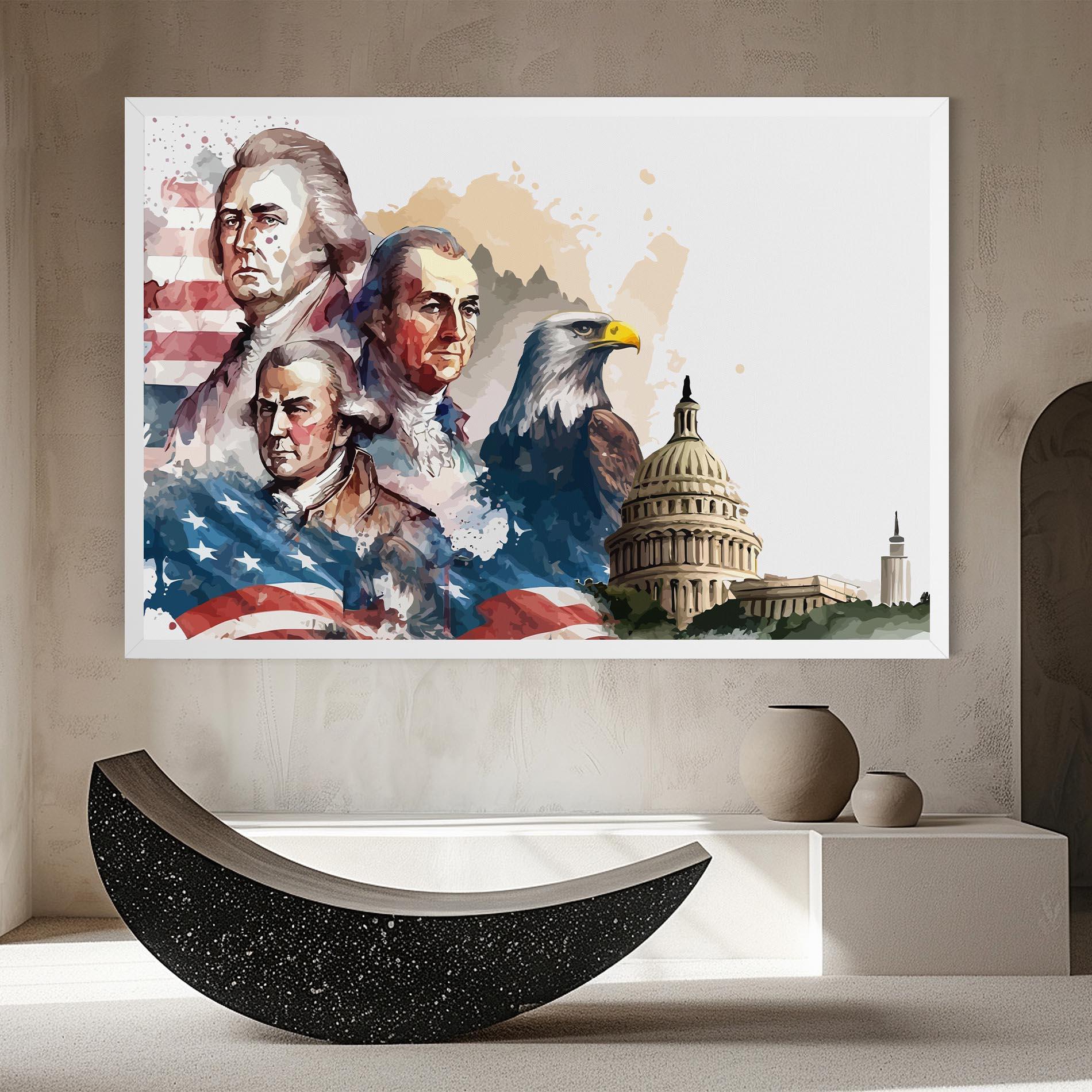 Leinwandbild American Flag Art mockup 8