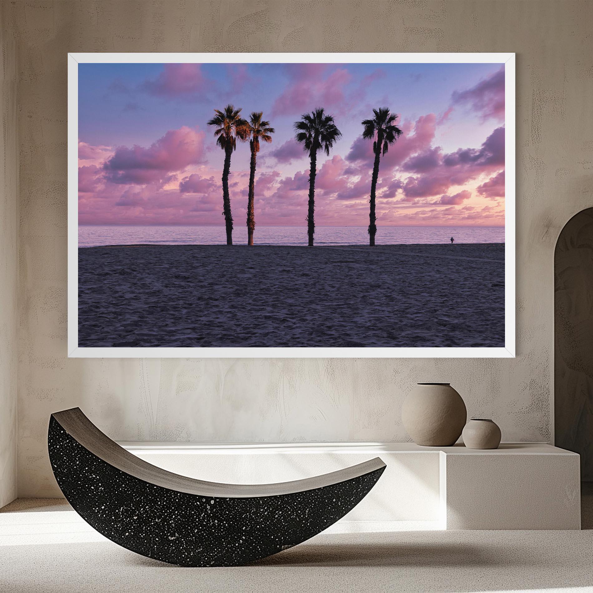 Leinwandbild Palm Trees Beach mockup 8