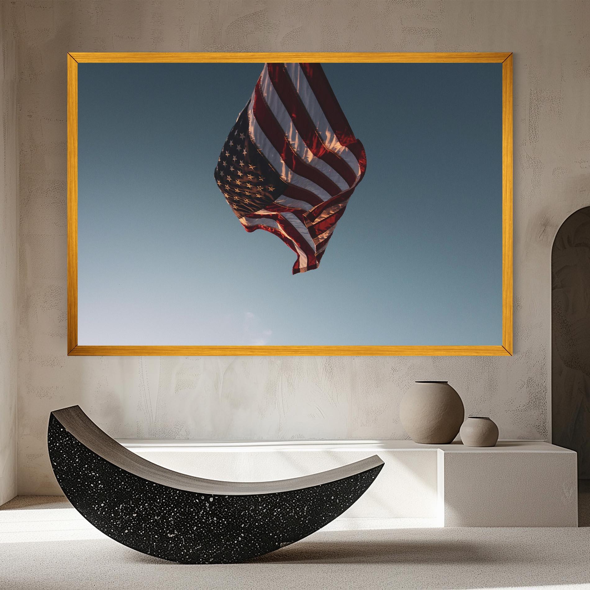 Leinwandbild Usa Flag mockup 8