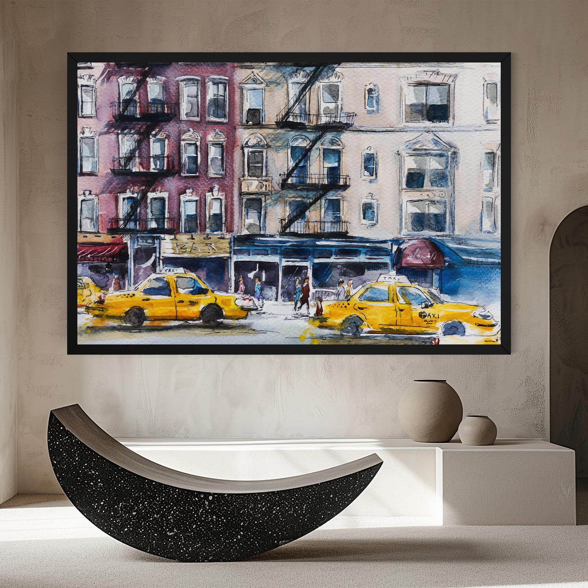 Leinwandbild Newyork Taxi mockup 8