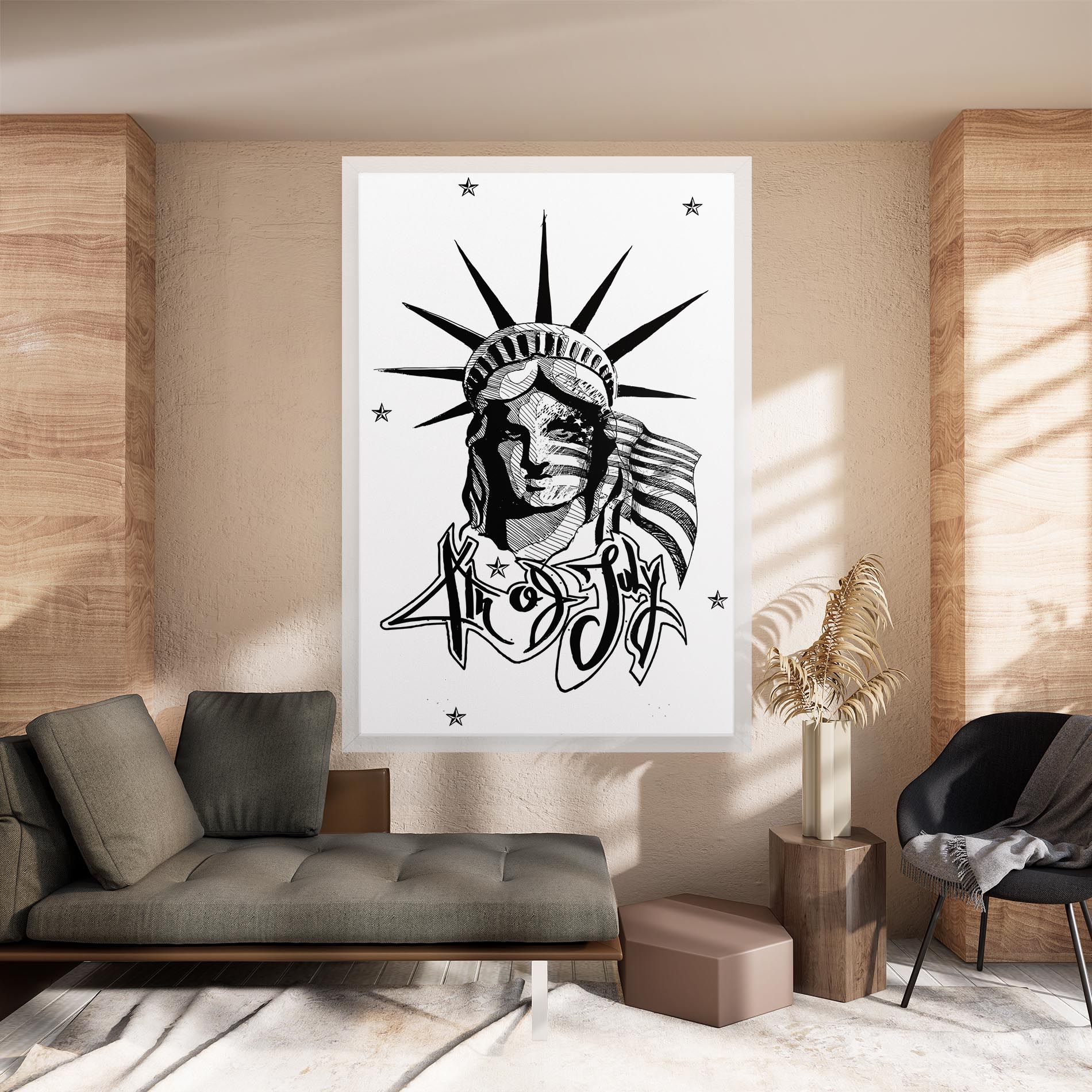 Head Of Liberty Statue mockup 8