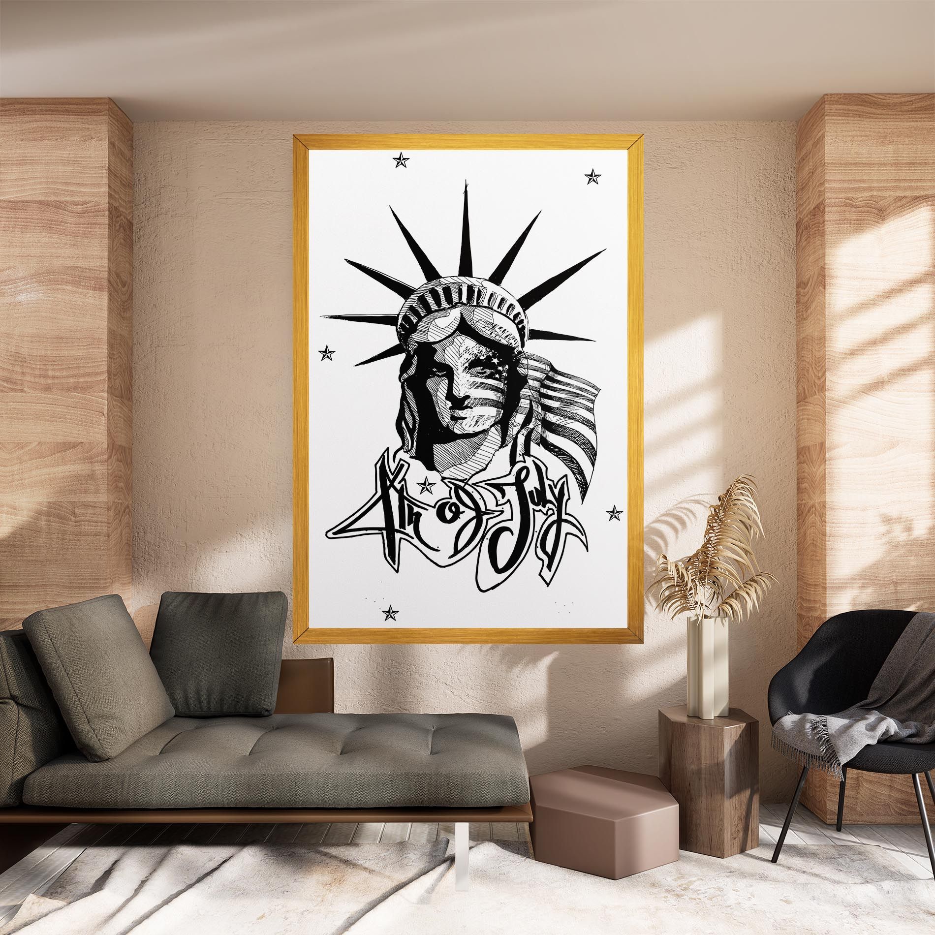 Head Of Liberty Statue mockup 8