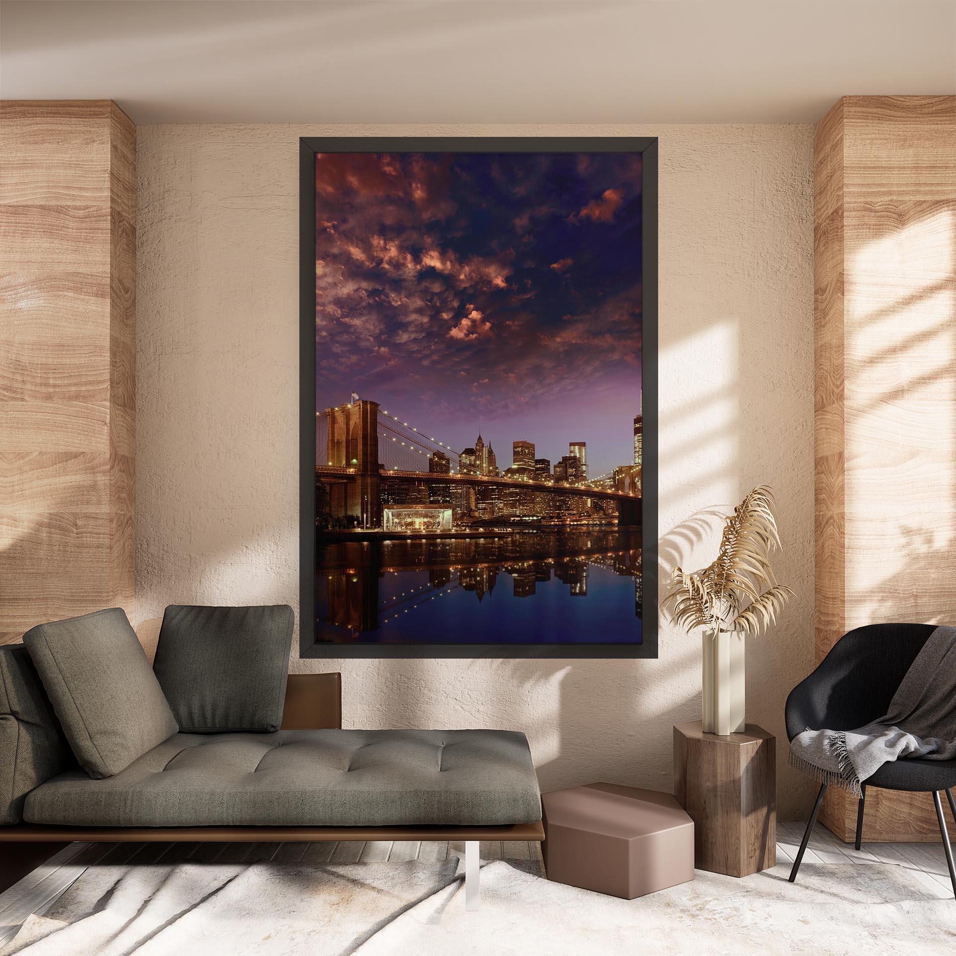 Leinwandbild Sunset New York mockup 8