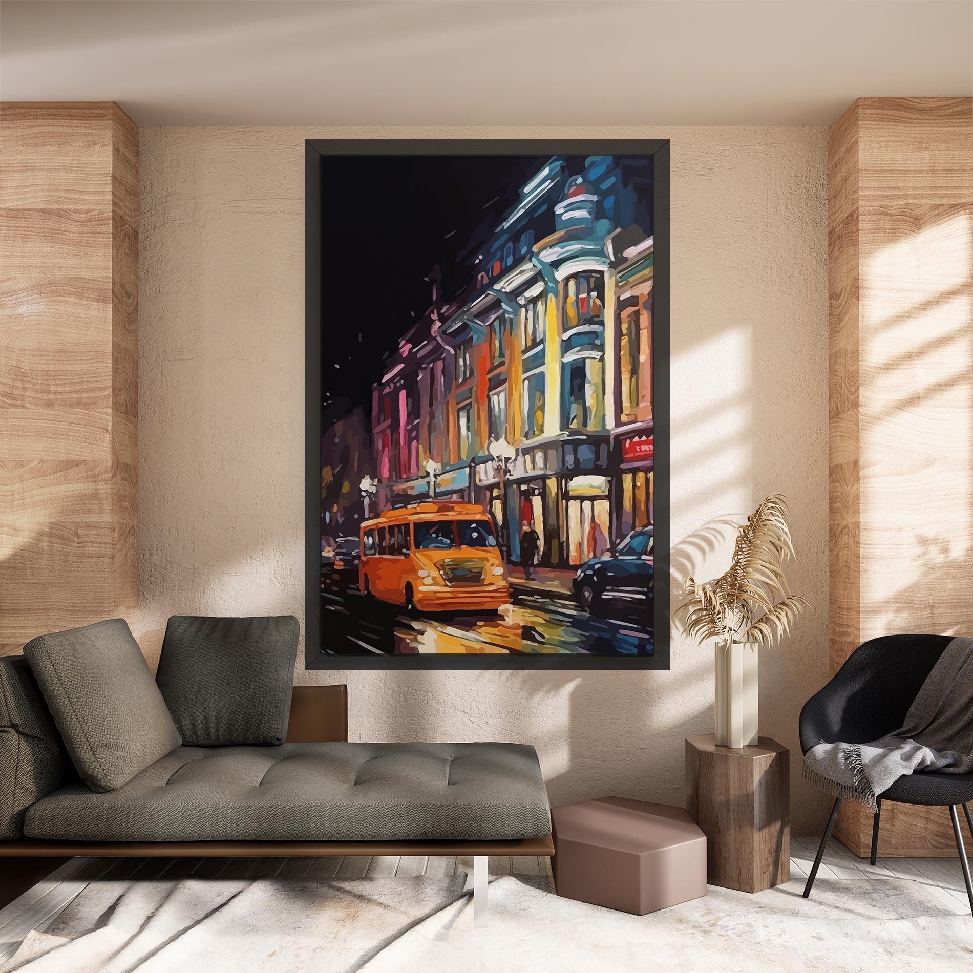 Yellow Car City Art mockup 8