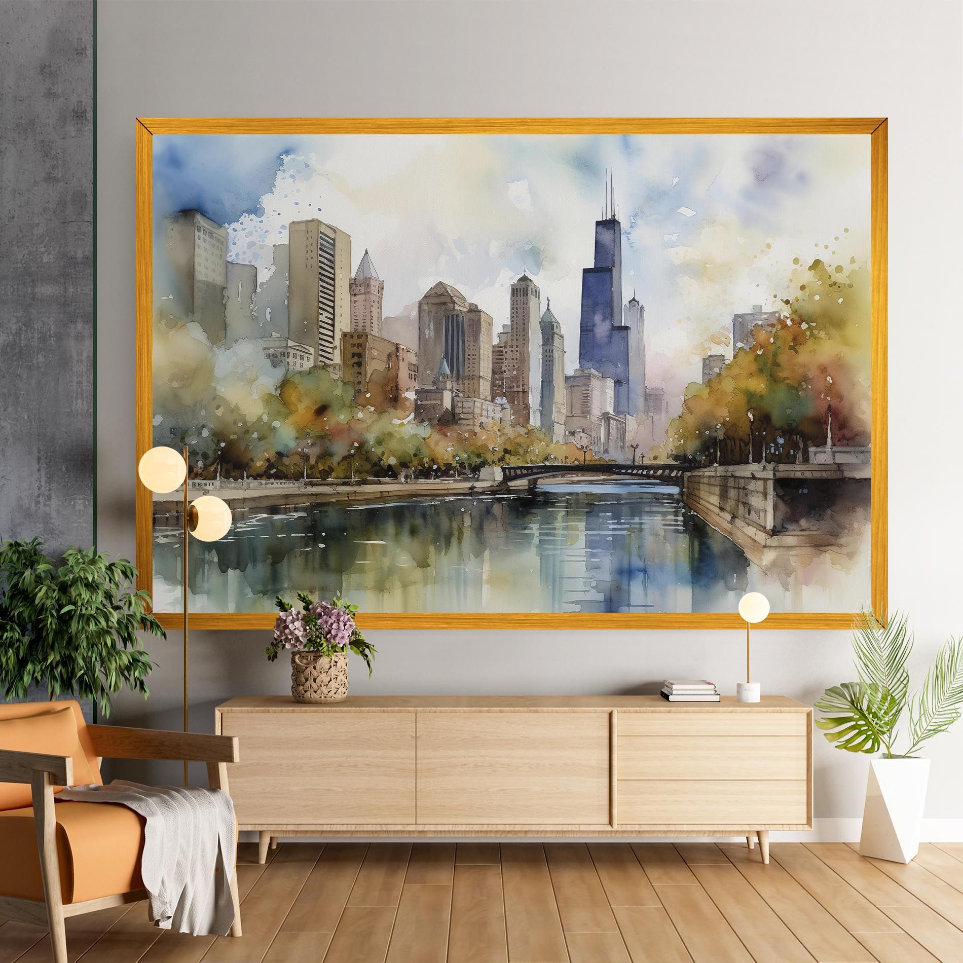 City Skyline Painting mockup 9