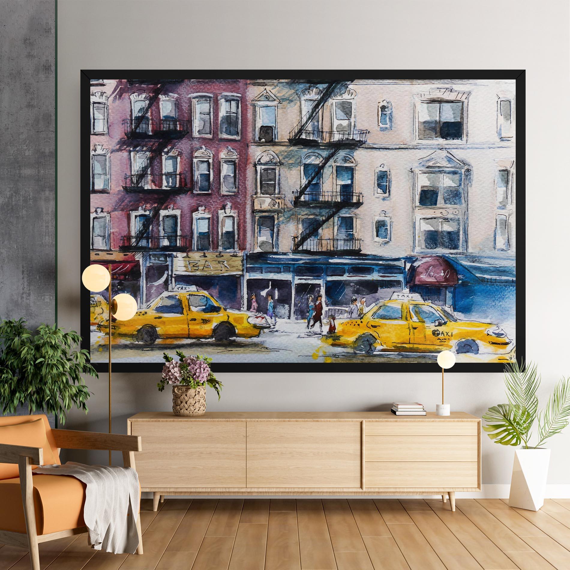 Leinwandbild Newyork Taxi mockup 9