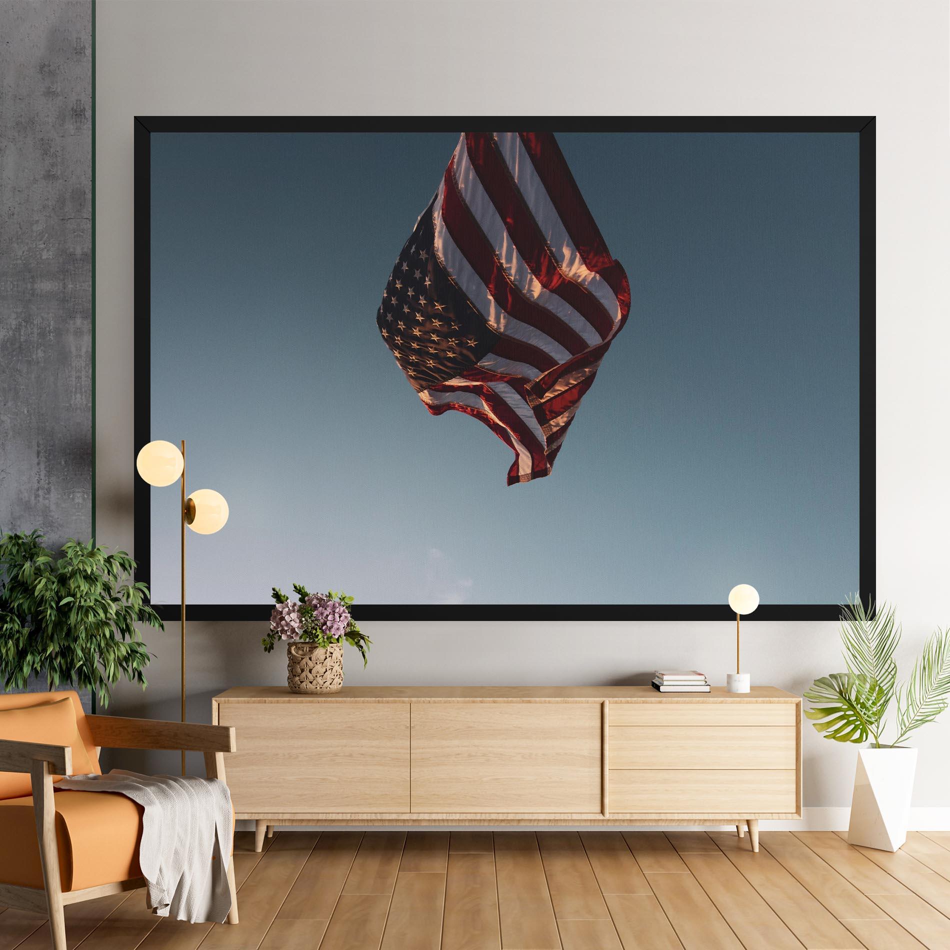 Leinwandbild Usa Flag mockup 9