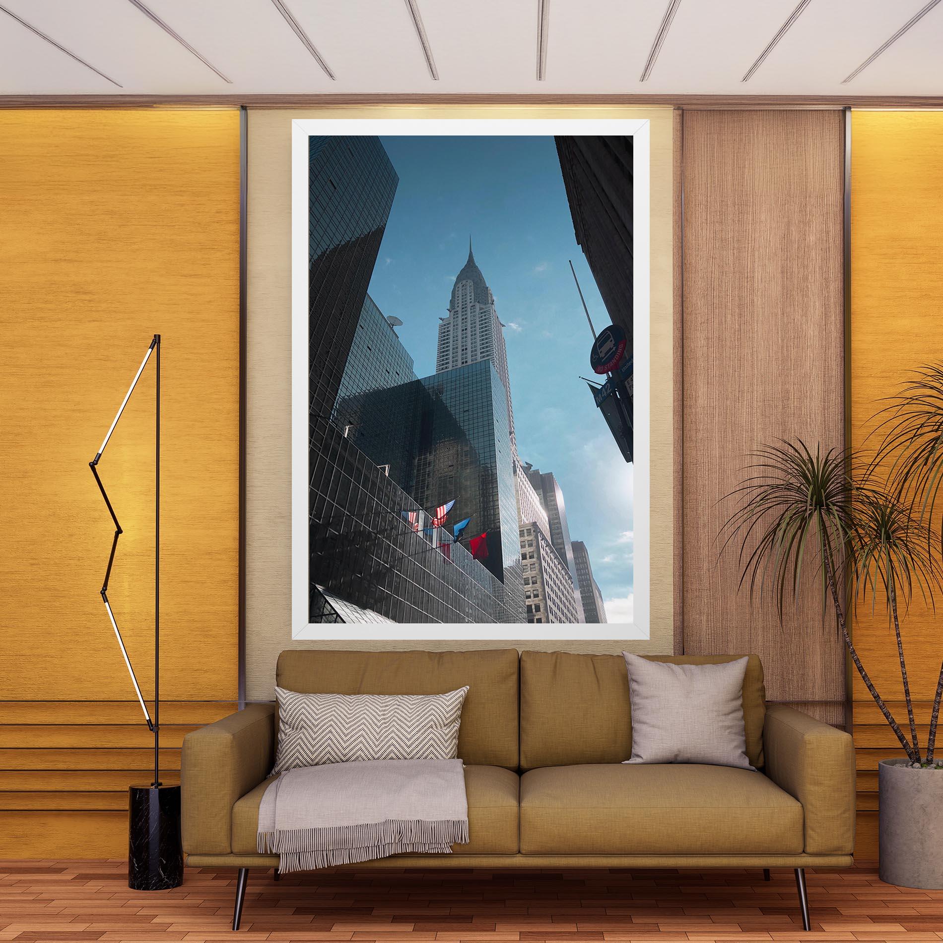 Leinwandbild Big Glass Tower mockup 9
