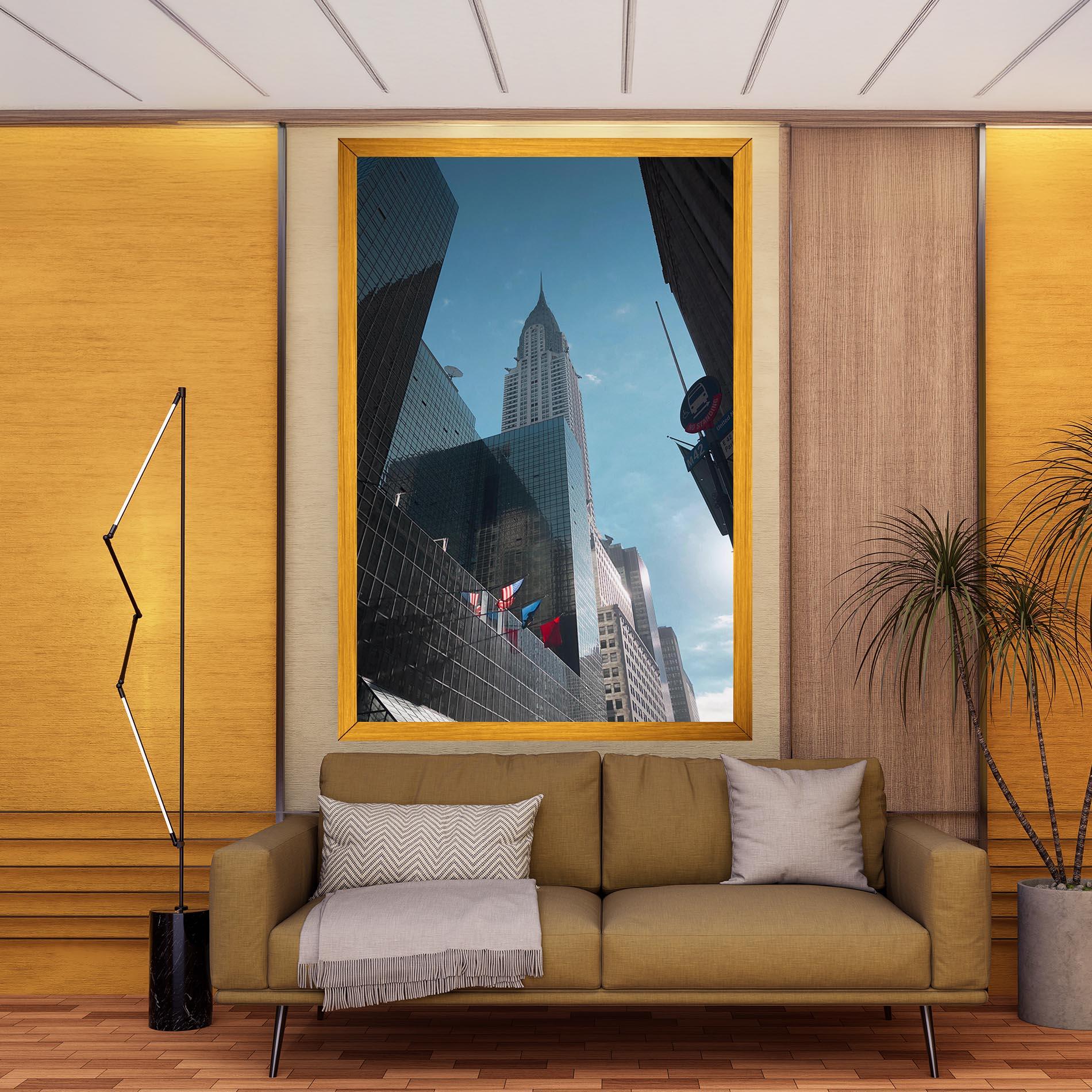 Leinwandbild Big Glass Tower mockup 9