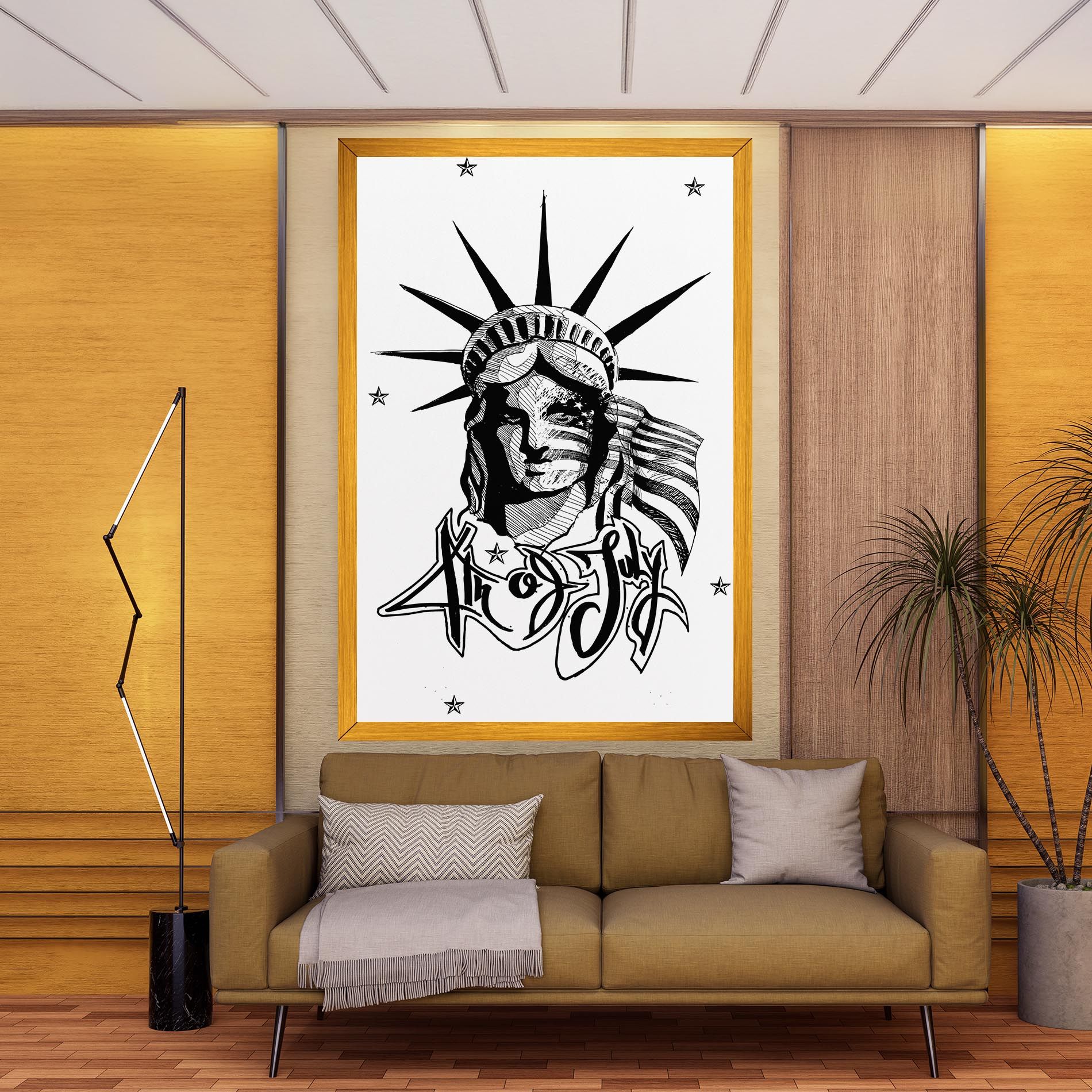 Head Of Liberty Statue mockup 9