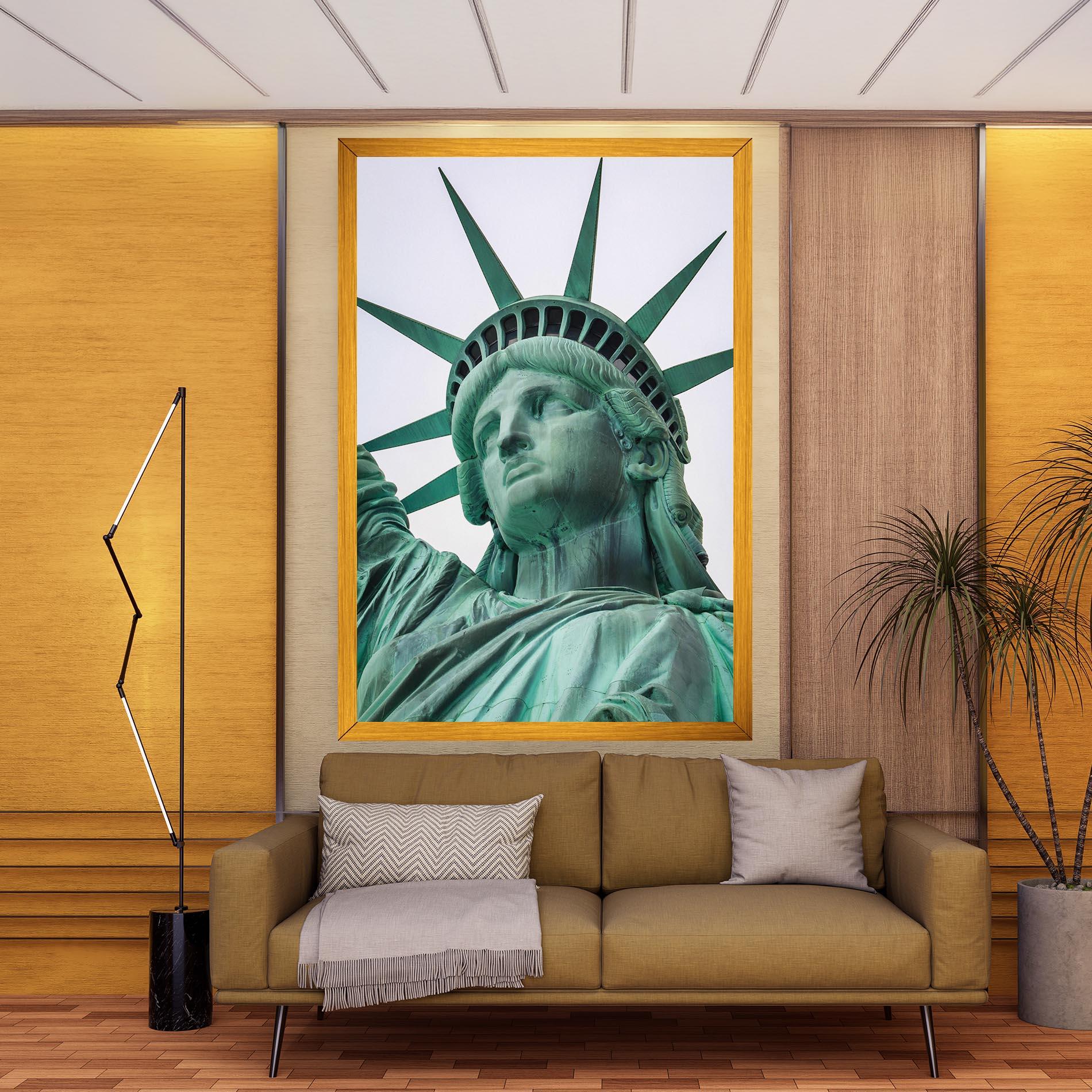 Leinwandbild Statue Of Liberty Head mockup 9