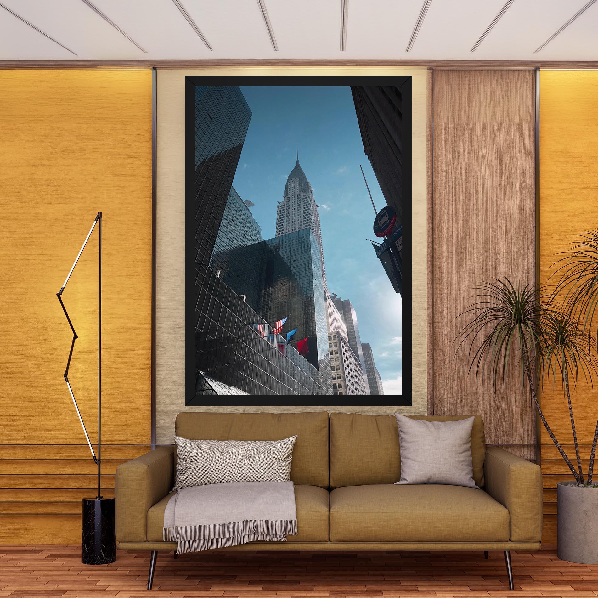 Leinwandbild Big Glass Tower mockup 9