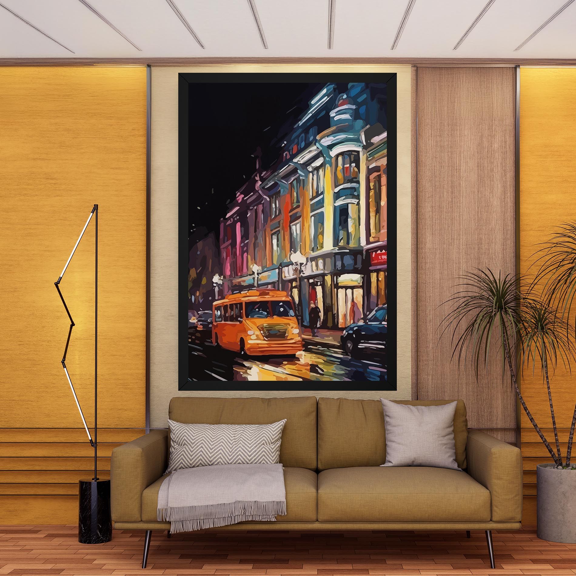 Yellow Car City Art mockup 9