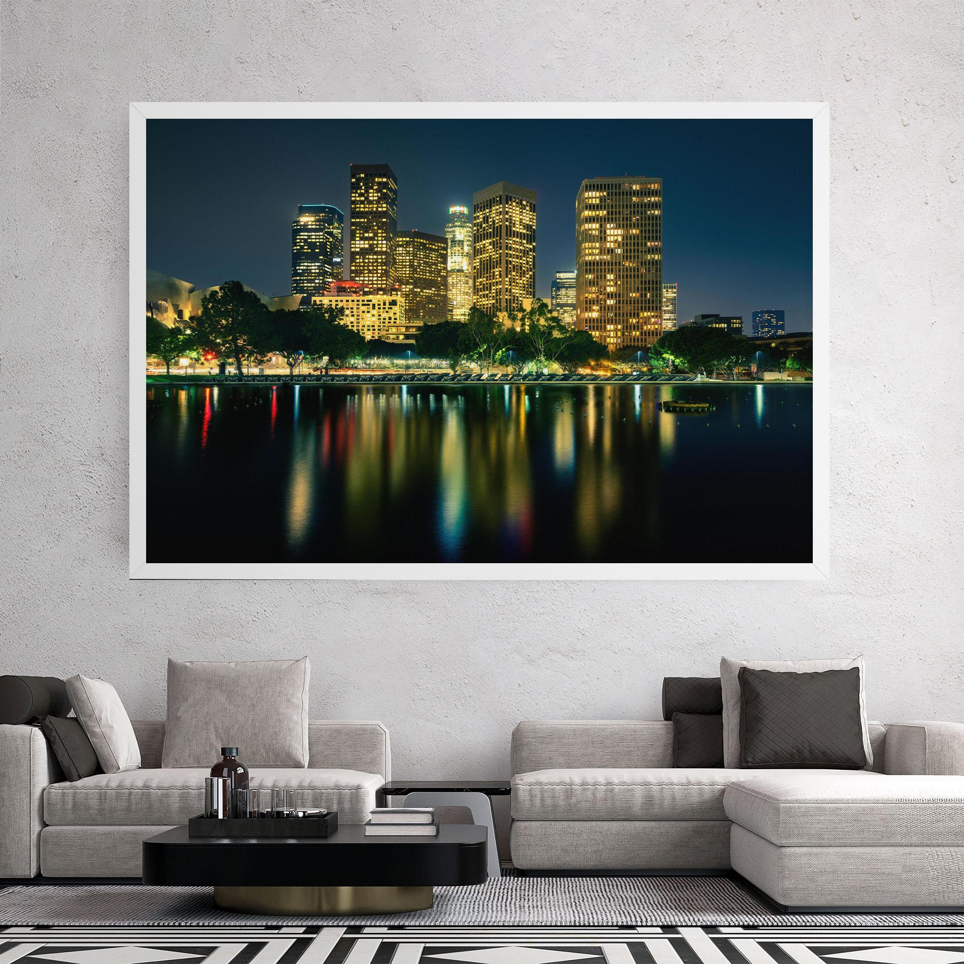 Leinwandbild Los Angeles Night mockup 2