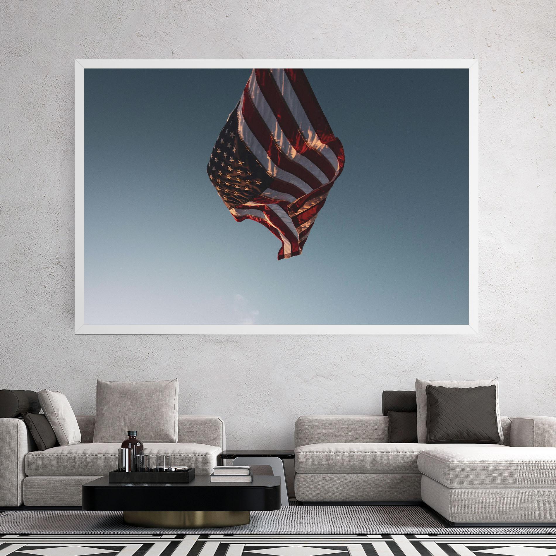 Leinwandbild Usa Flag mockup 2