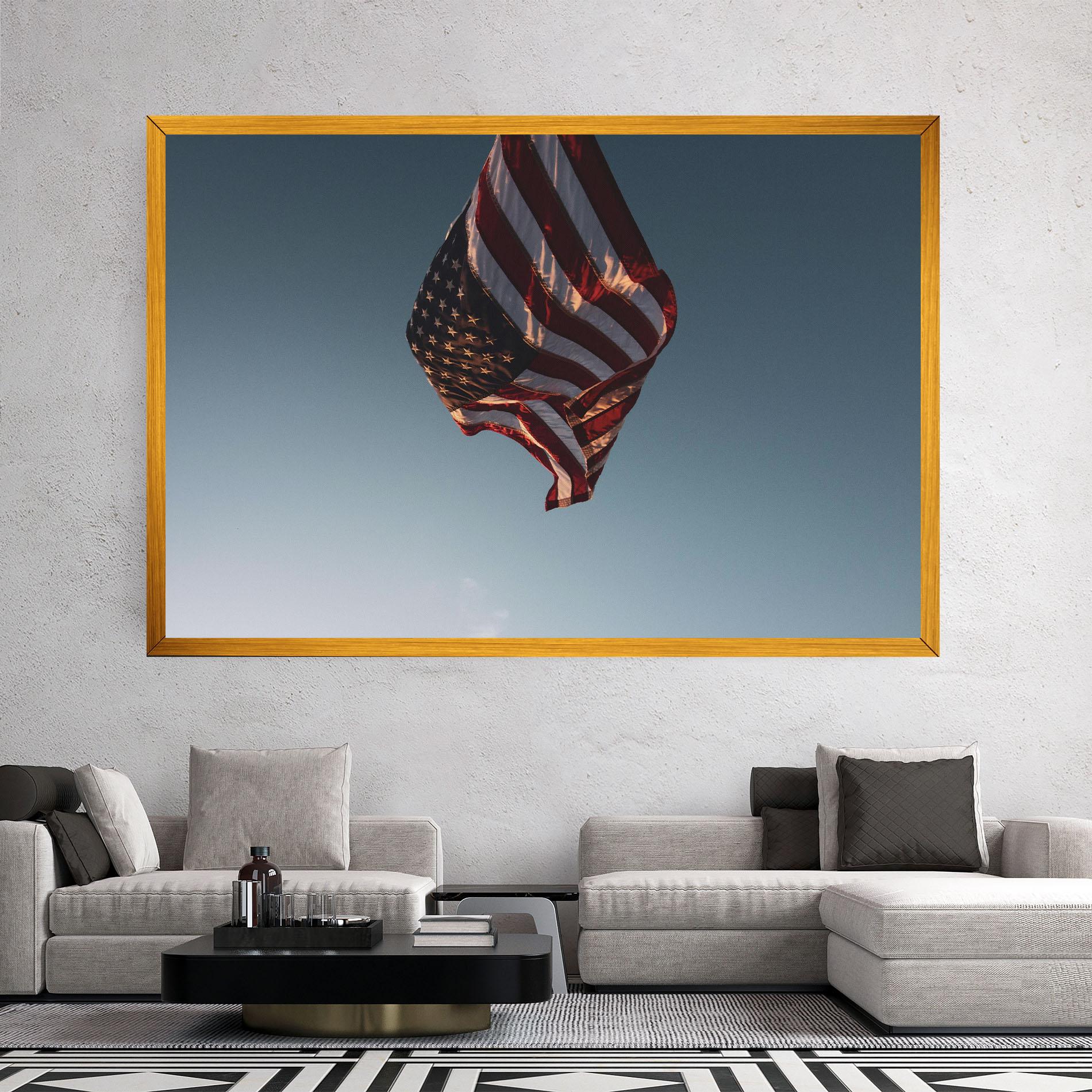 Leinwandbild Usa Flag mockup 2