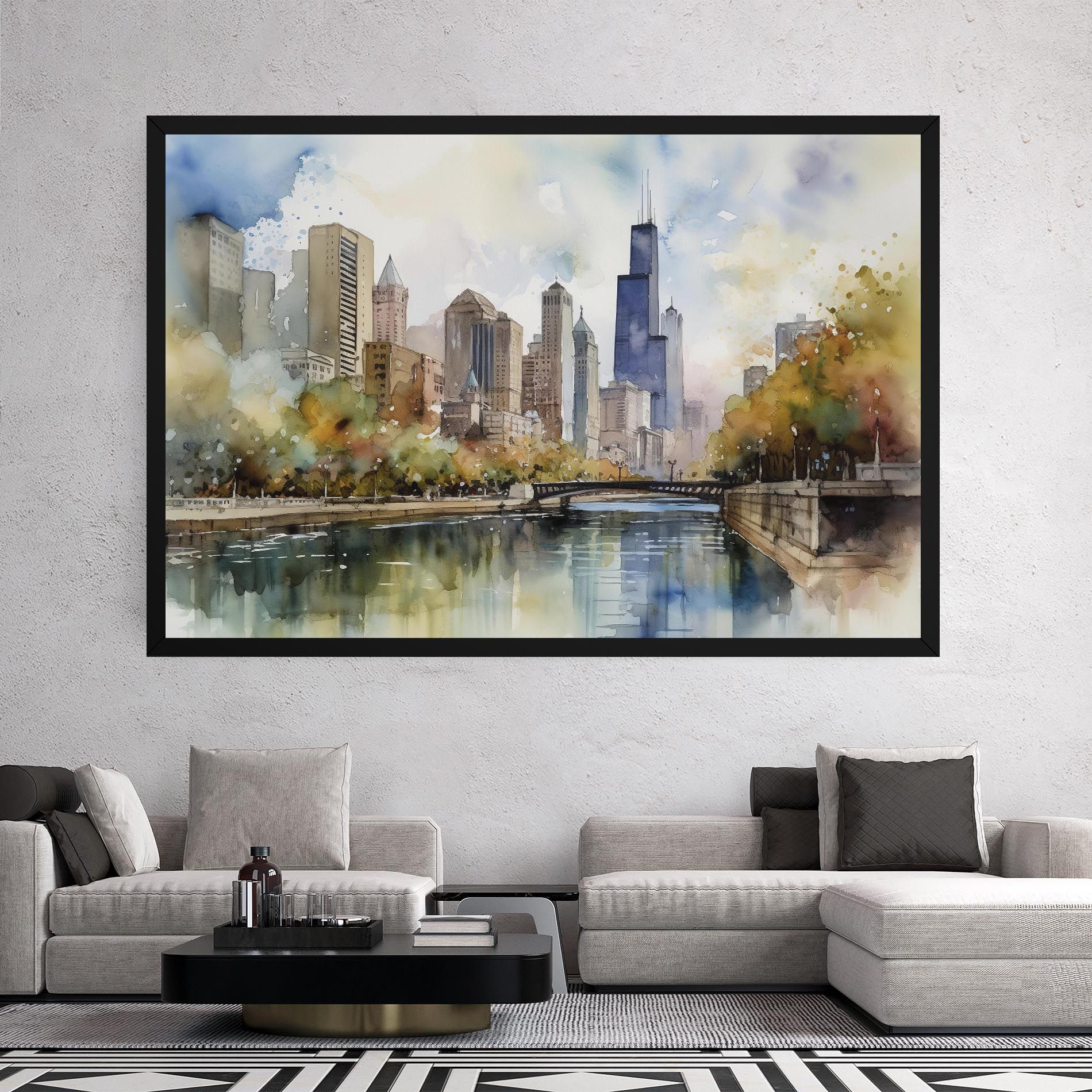 City Skyline Painting mockup 2