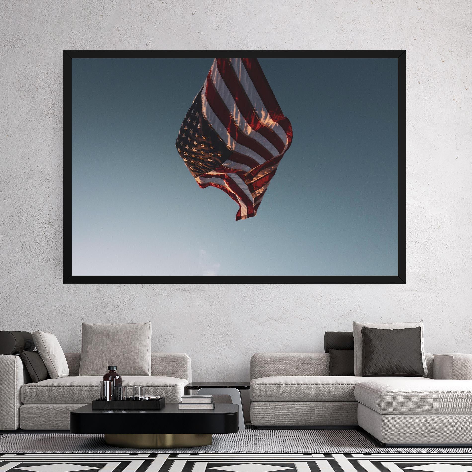 Leinwandbild Usa Flag mockup 2