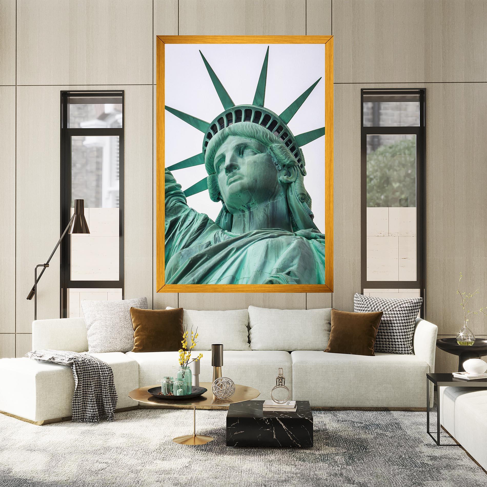 Leinwandbild Statue Of Liberty Head mockup 2