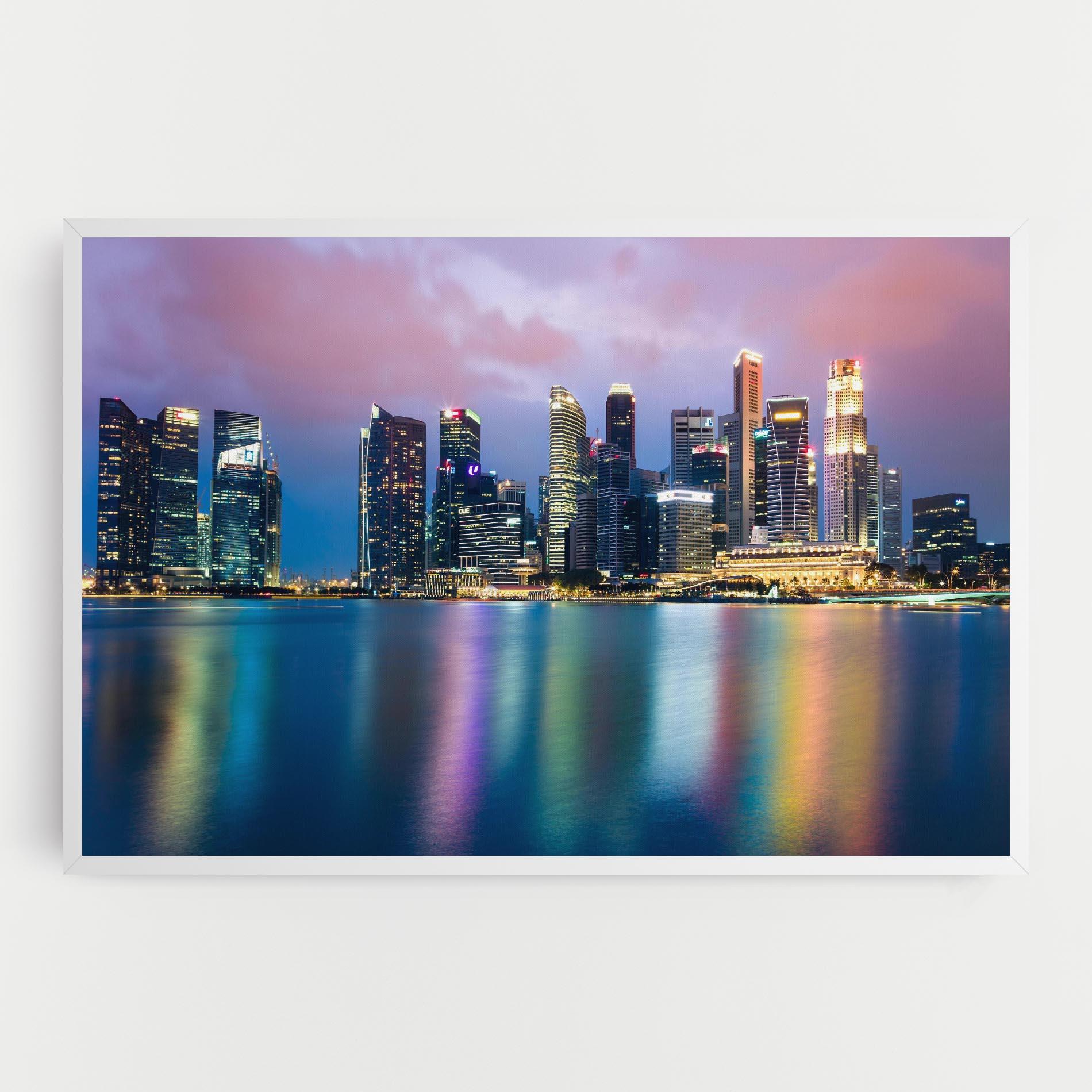 Leinwandbild Hong Kong Skyline mockup 0