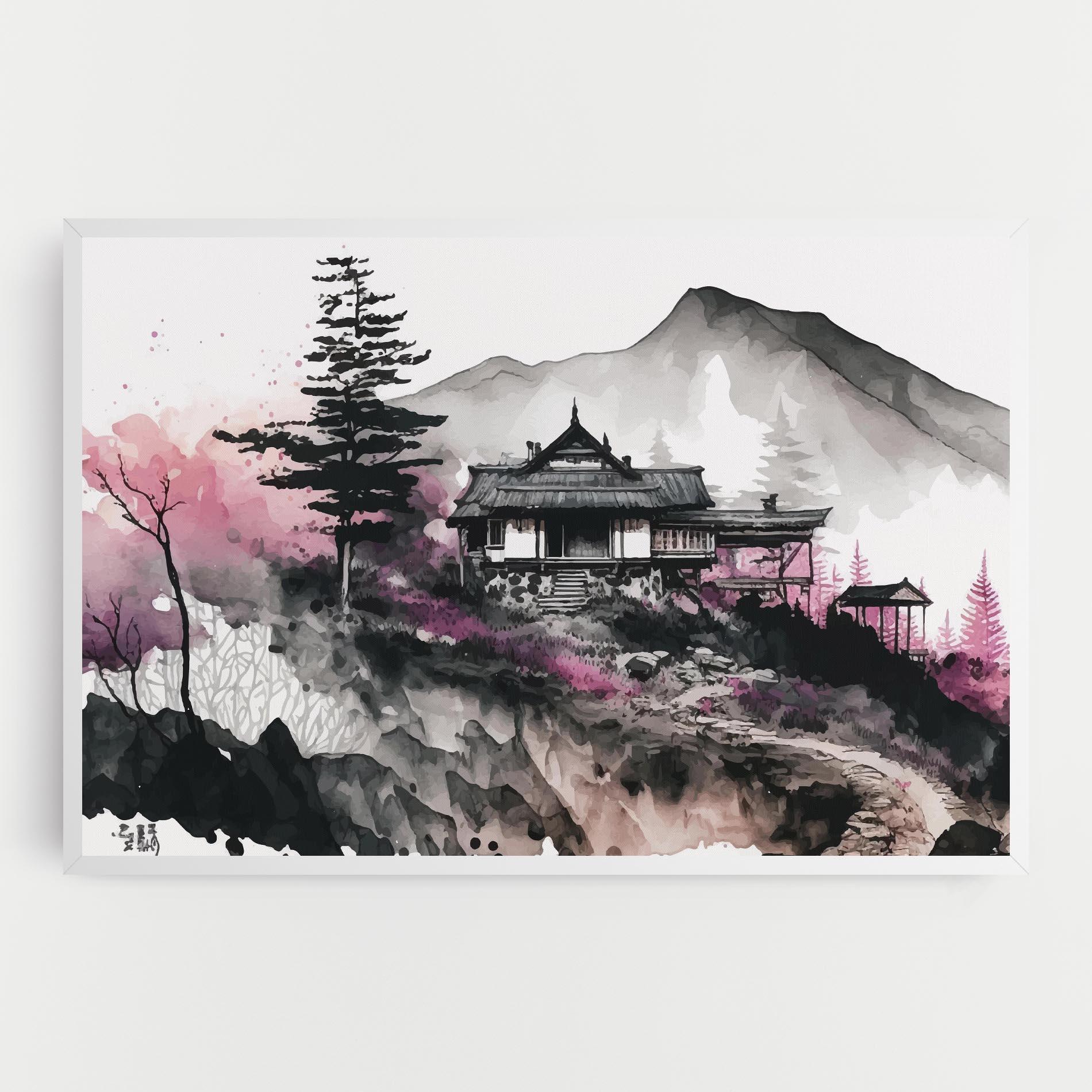 Leinwandbild Japanese Temple Art mockup 0