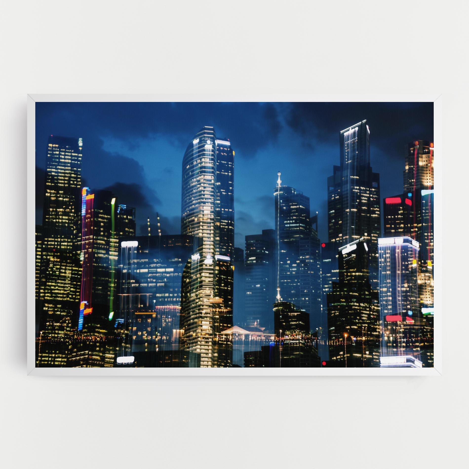 Leinwandbild Singapore Night mockup 0
