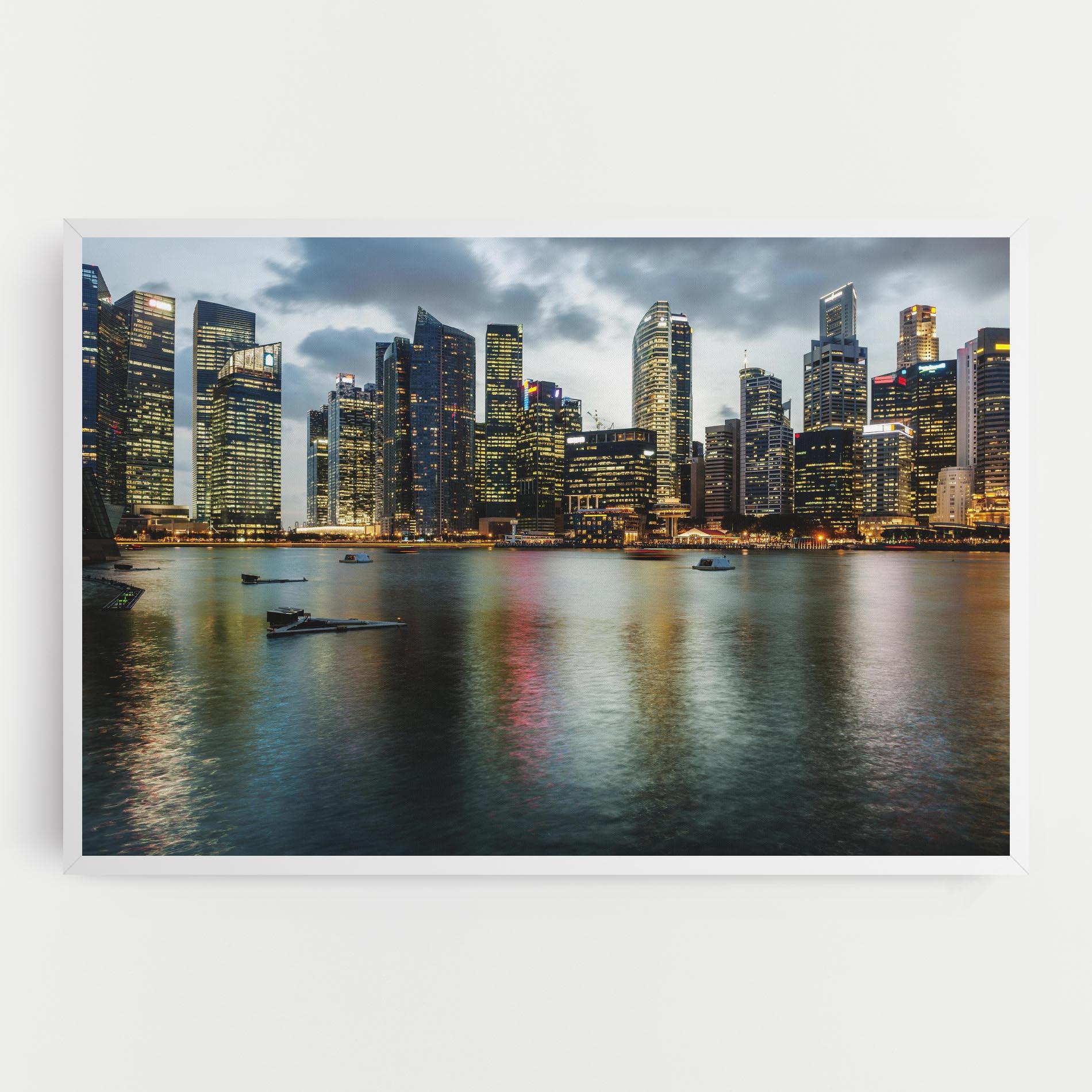 Leinwandbild Singapore Skyline mockup 0