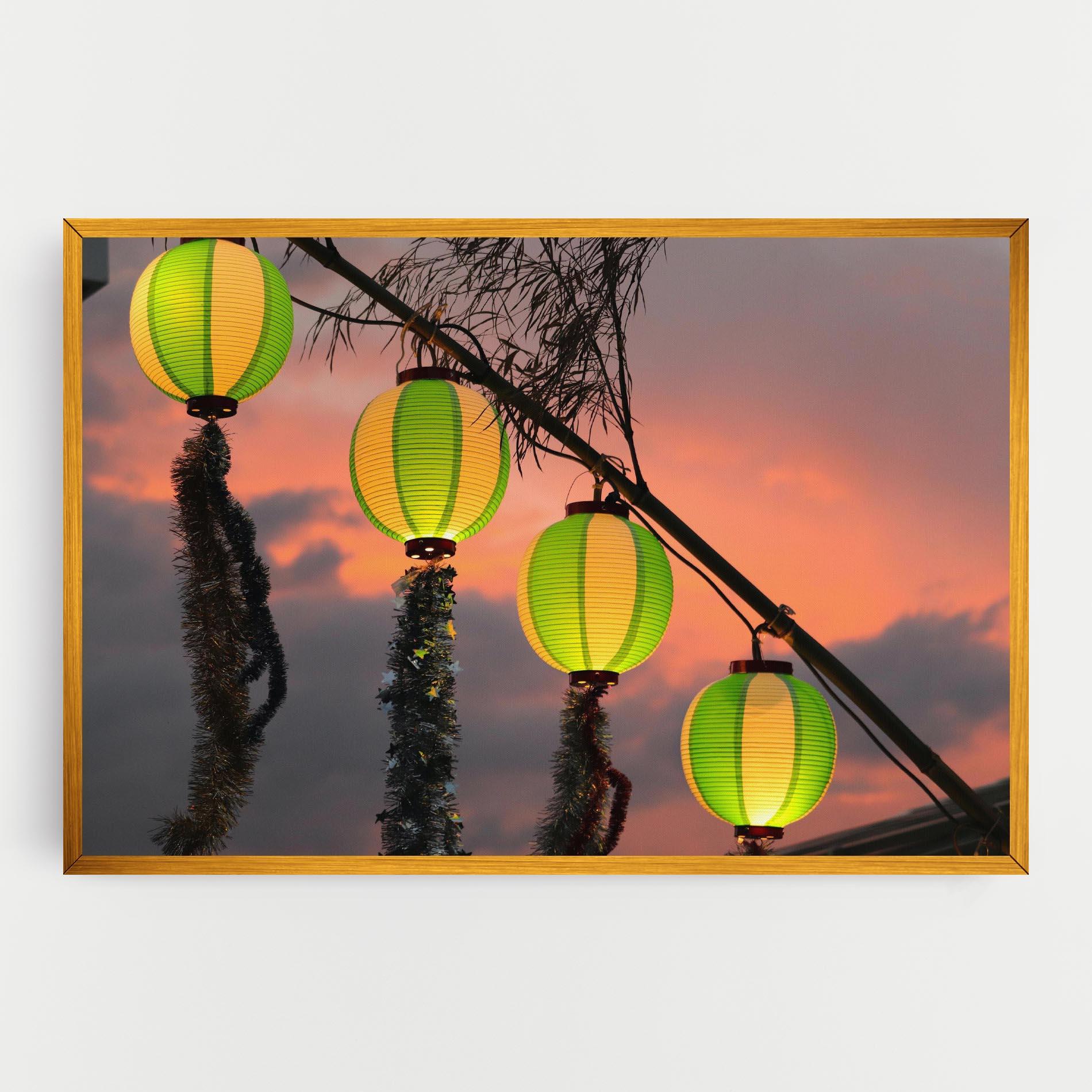 Leinwandbild Green Lights mockup 0