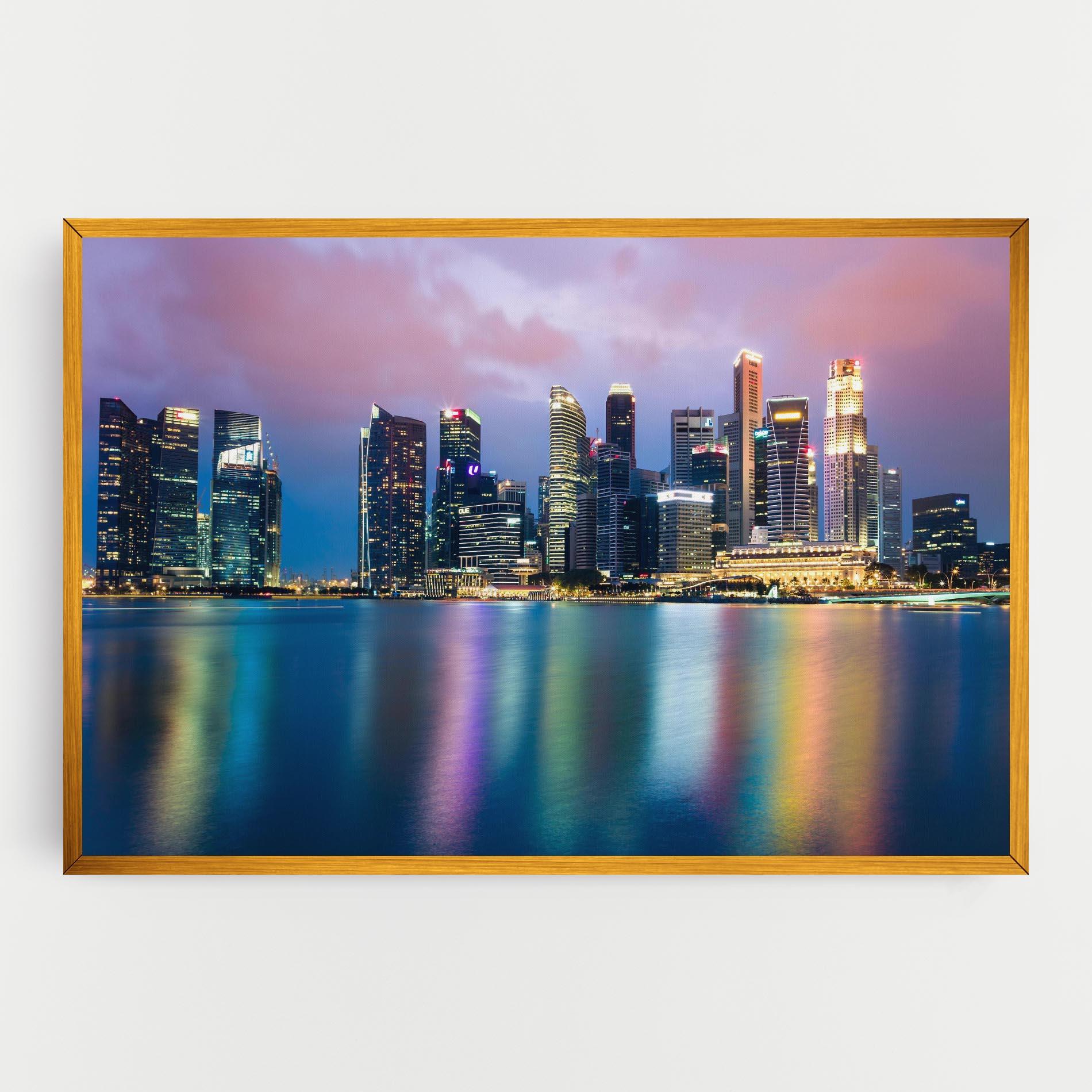 Leinwandbild Hong Kong Skyline mockup 0